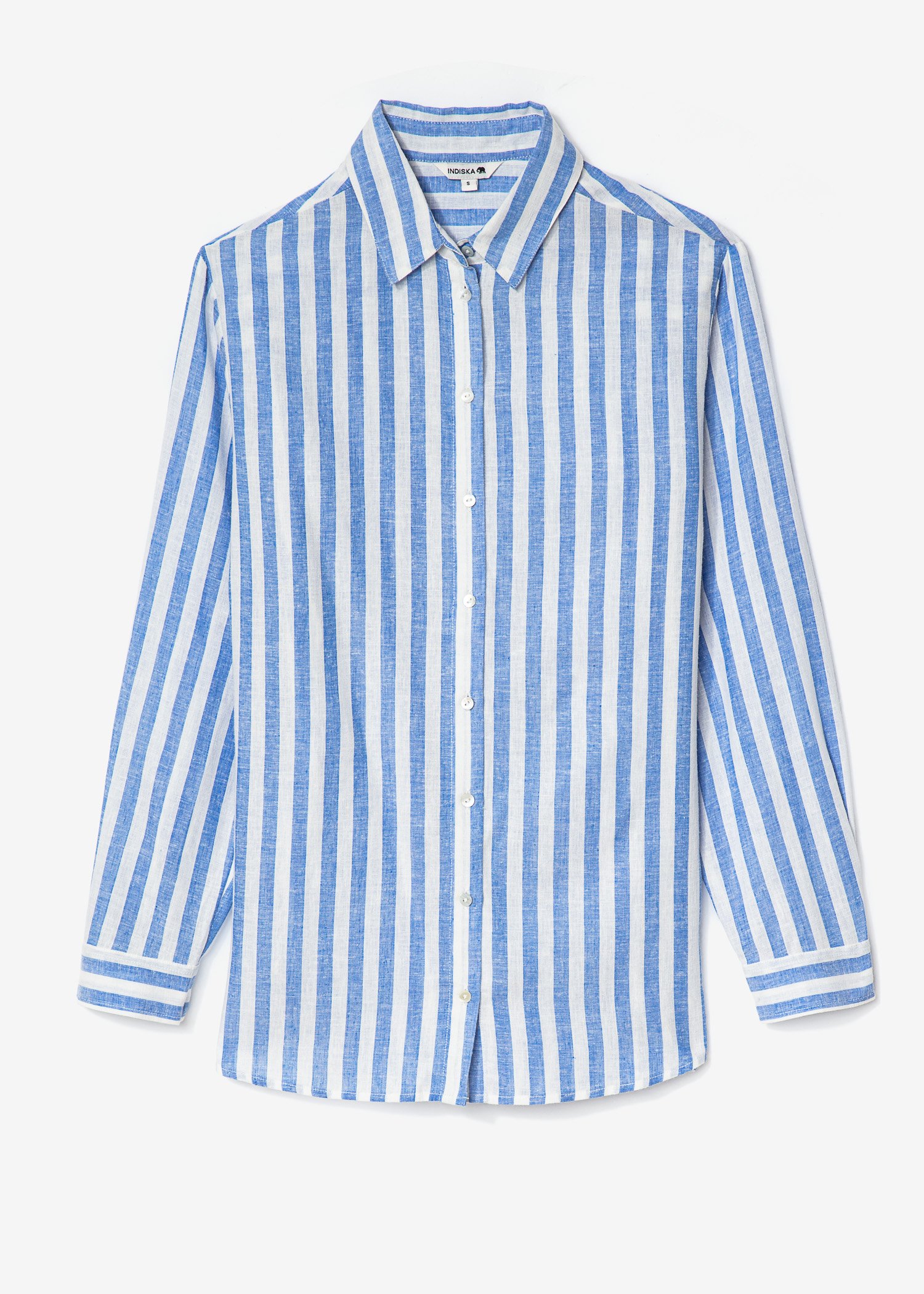 Striped linen blend shirt thumbnail 4