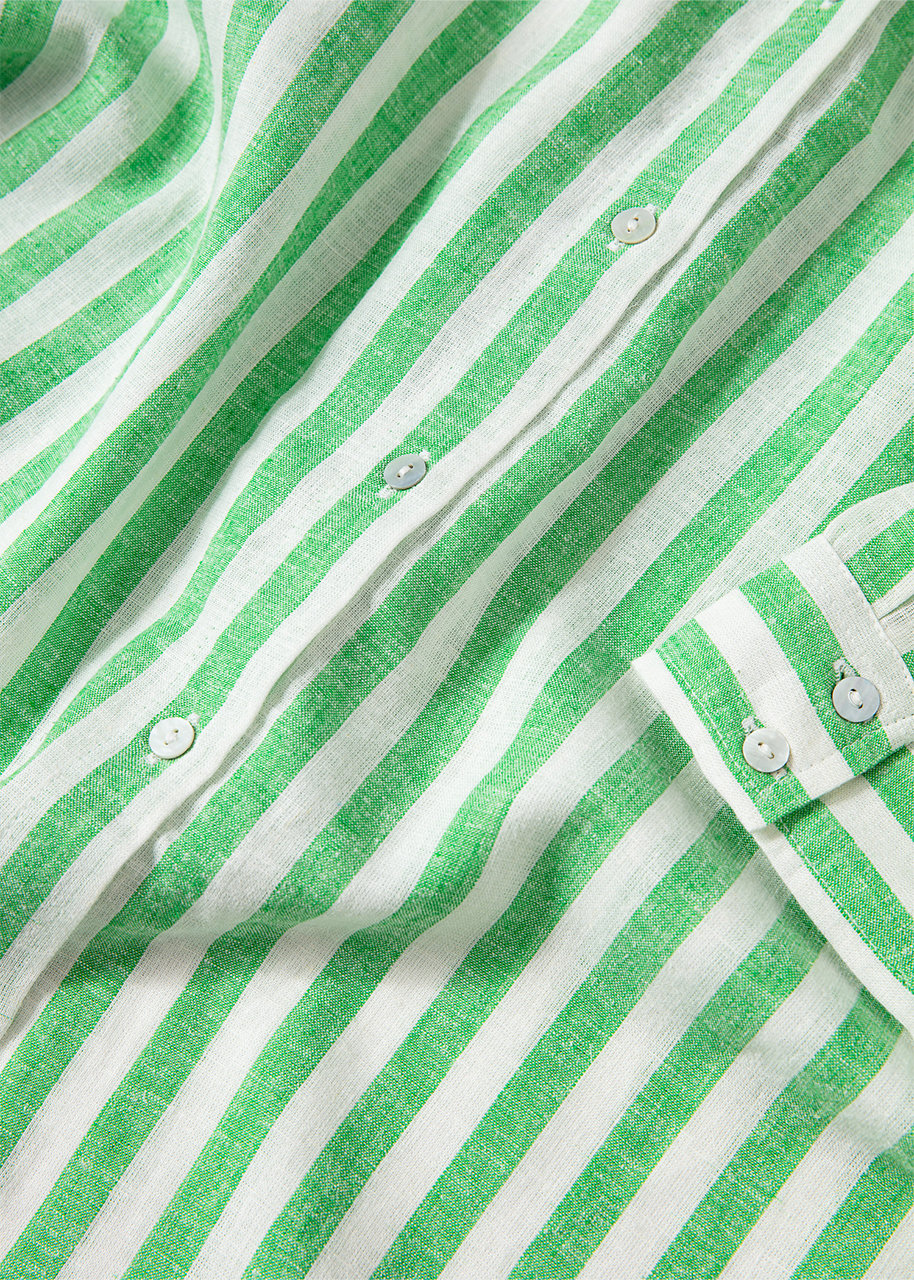 Striped linen blend shirt thumbnail 3