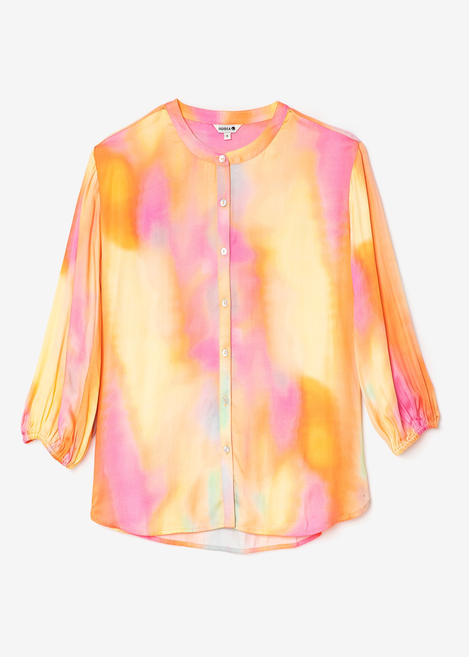 Colourful satin blouse thumbnail 1