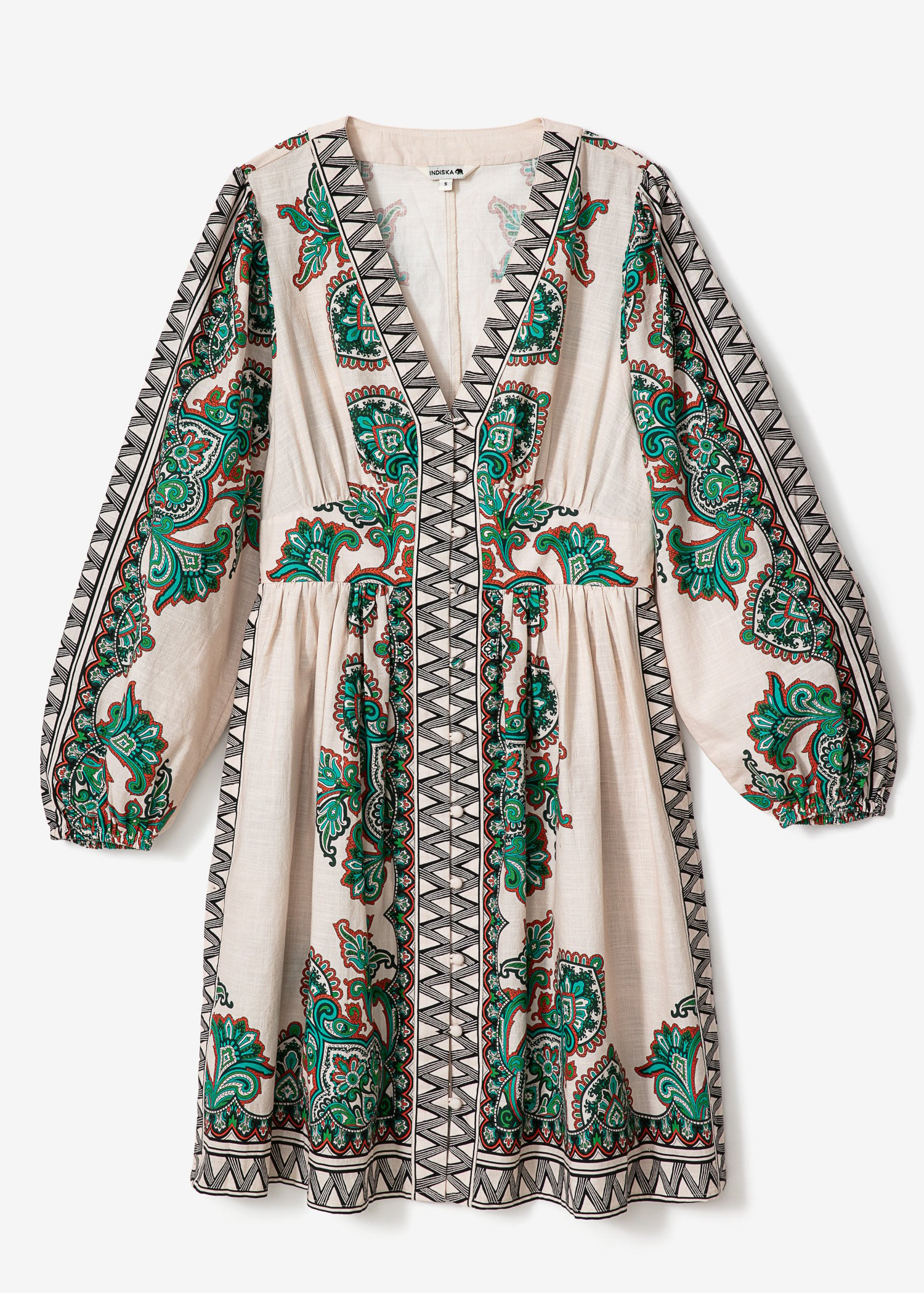 Paisley patterned cotton dress