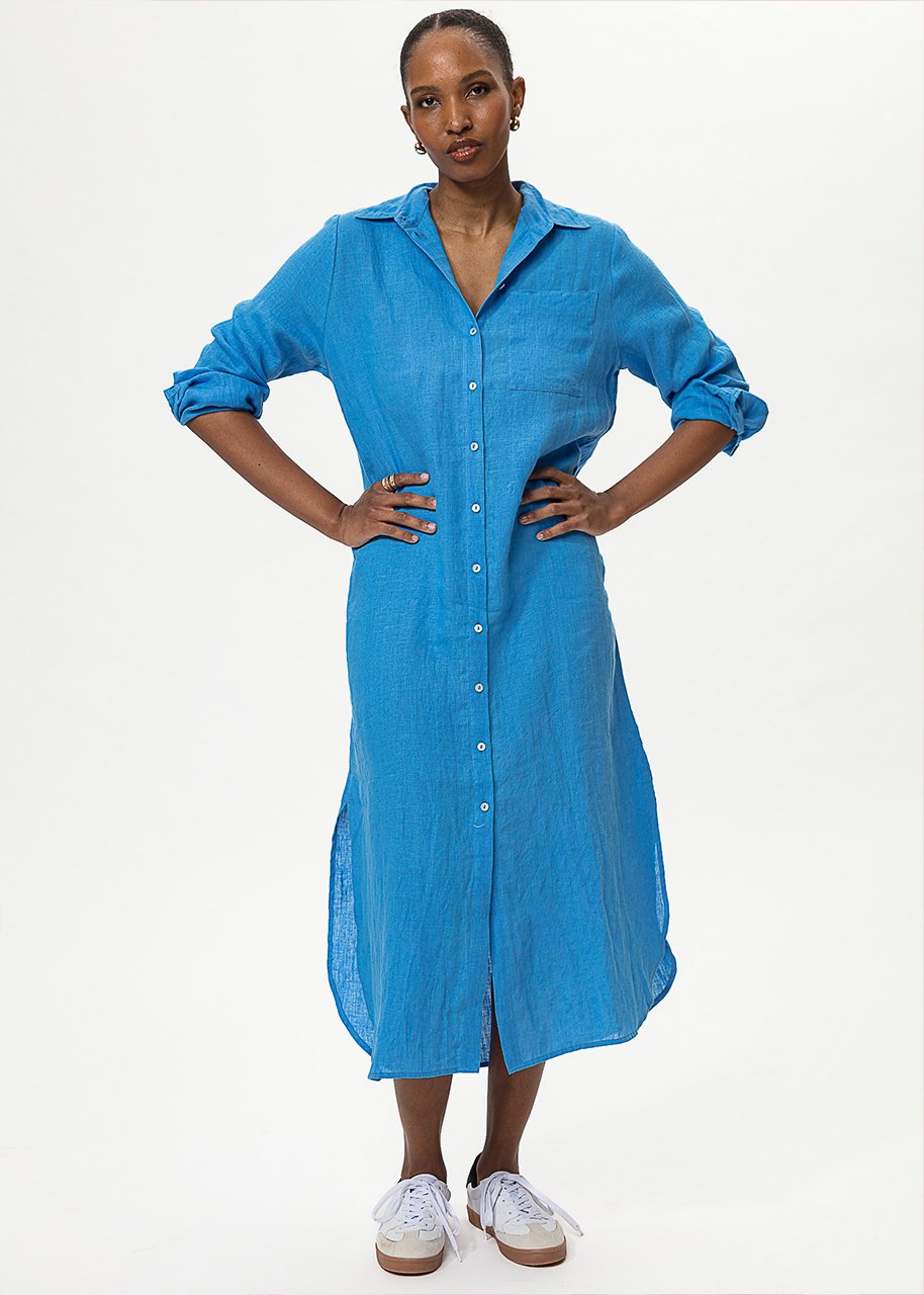 Blue linen tunic