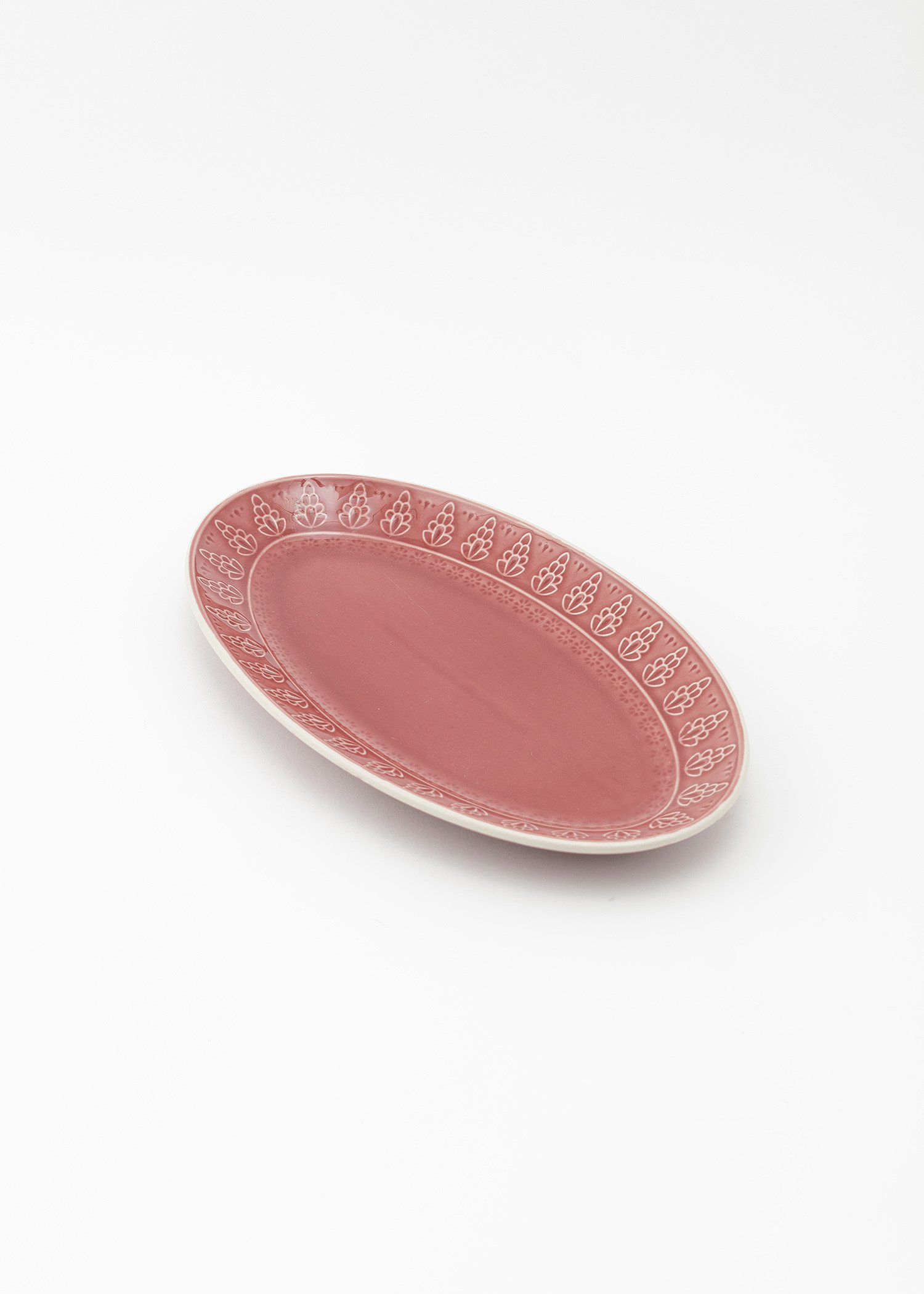 Stoneware oval serving plate Image 2