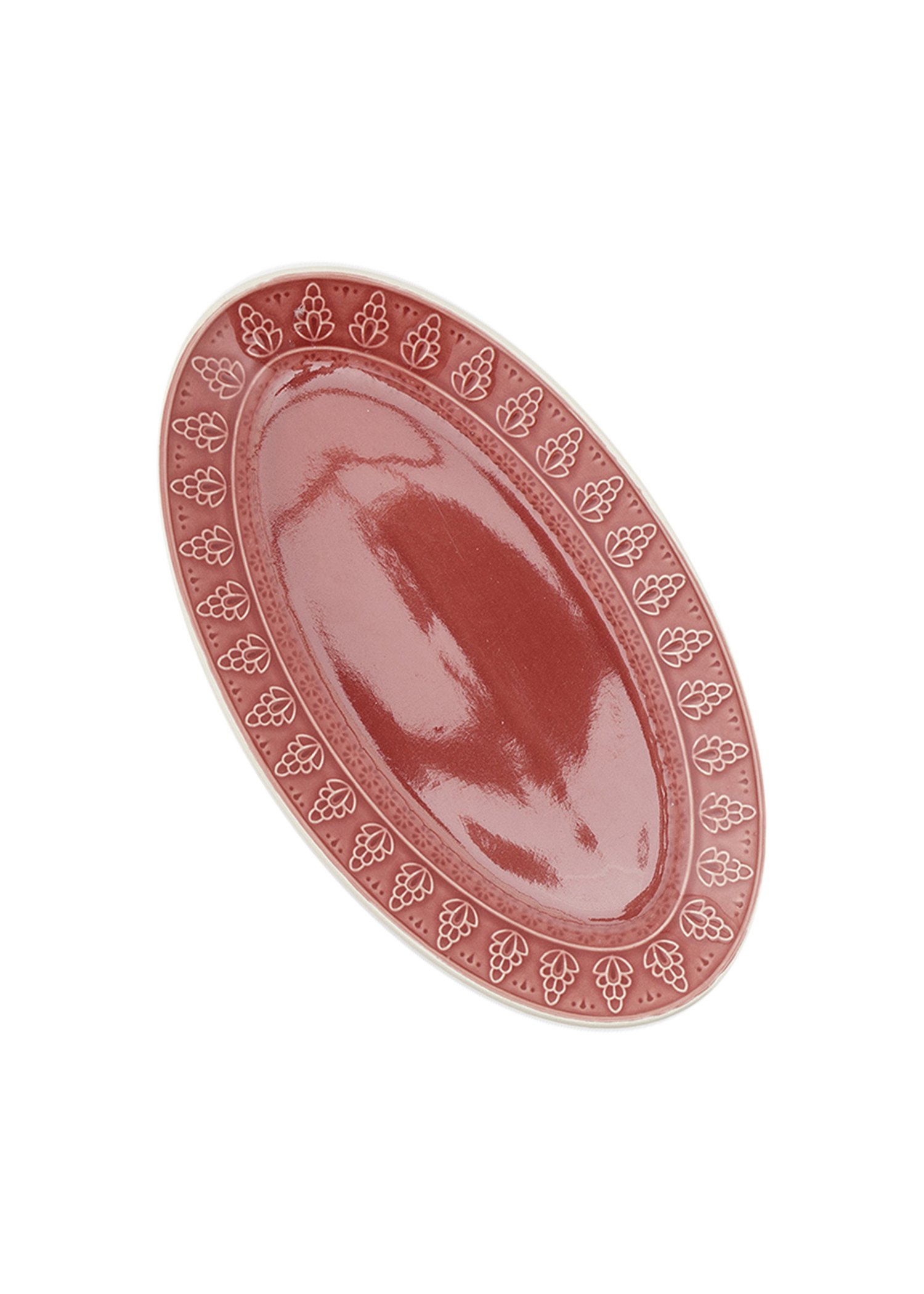Stoneware oval serving plate