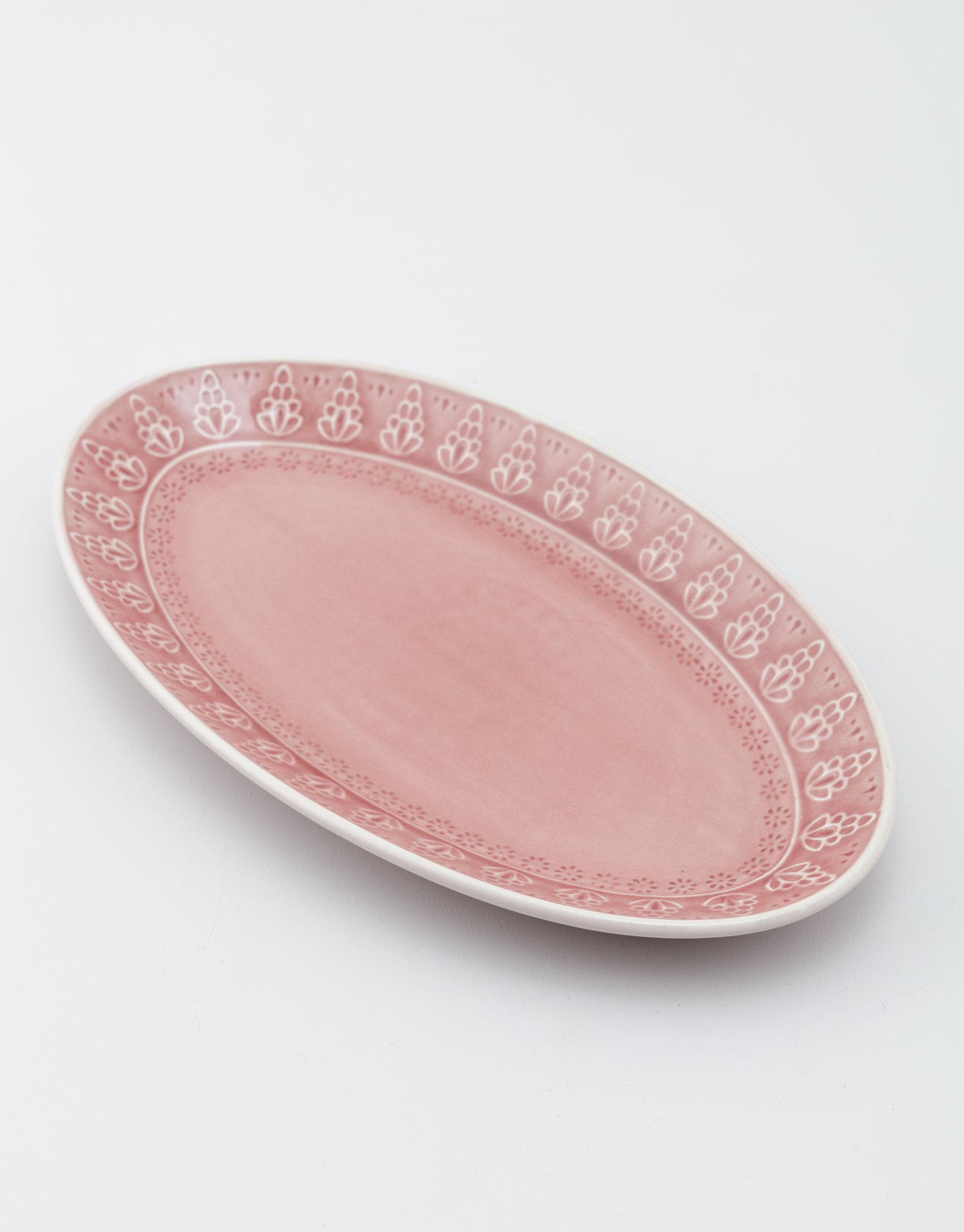 Stoneware oval serving plate Image 3