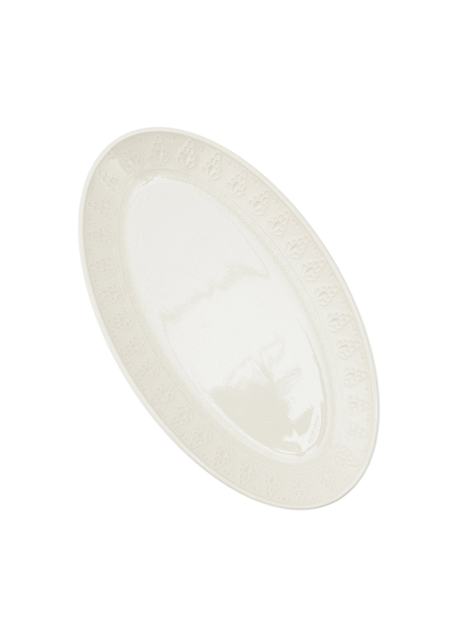 Stoneware oval serving plate