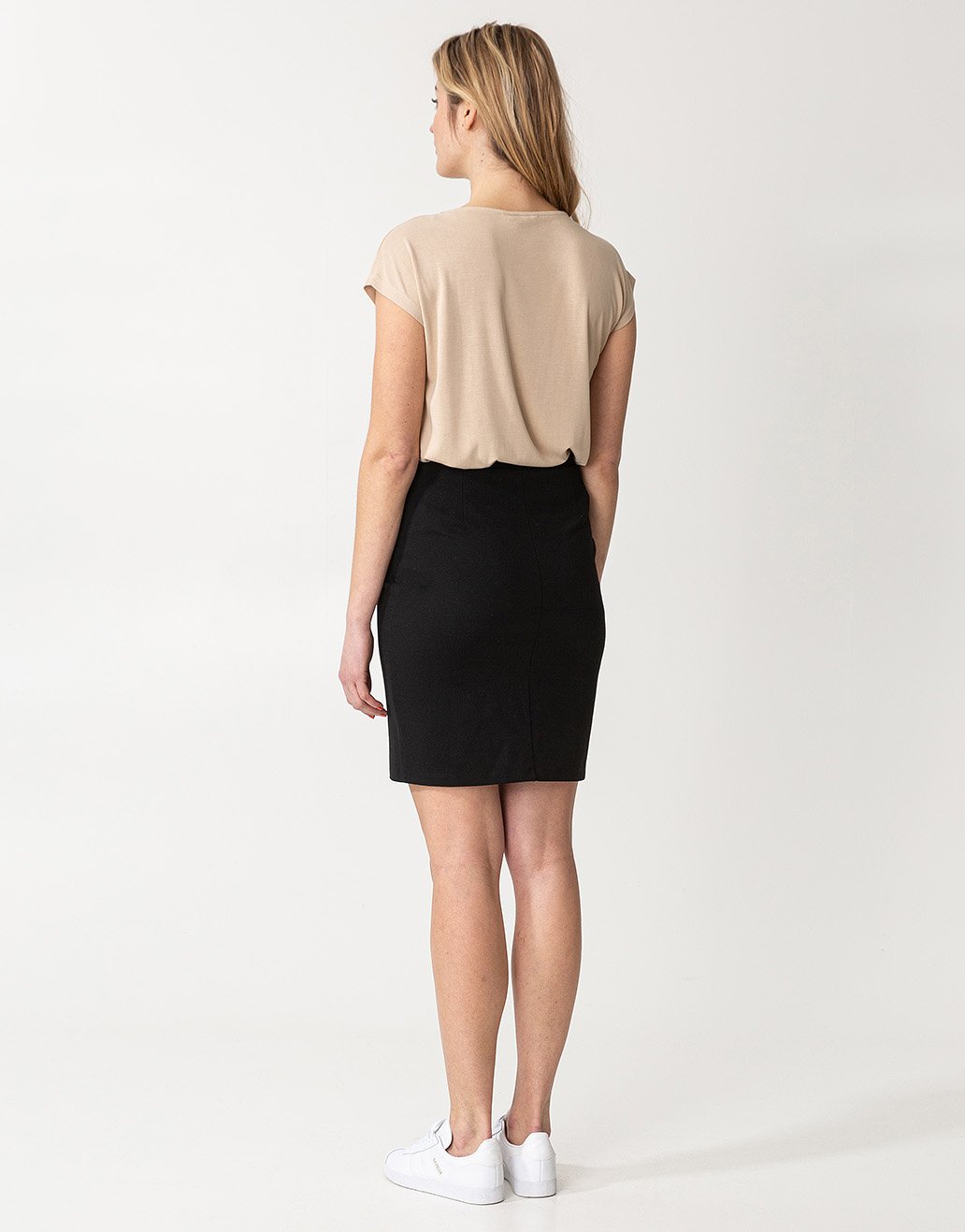 Solid jersey mini skirt Image 2