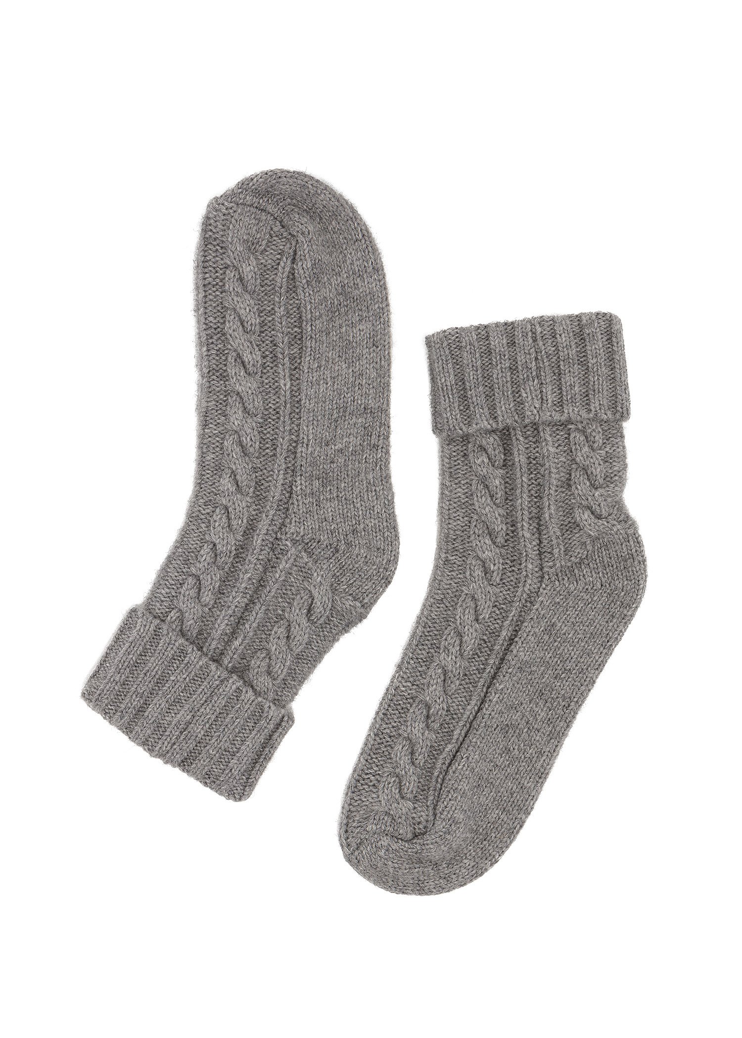 Cable knit socks
