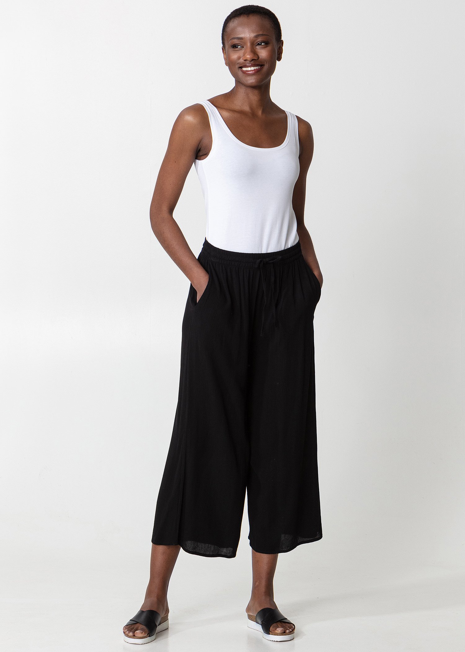 Wide straight pants