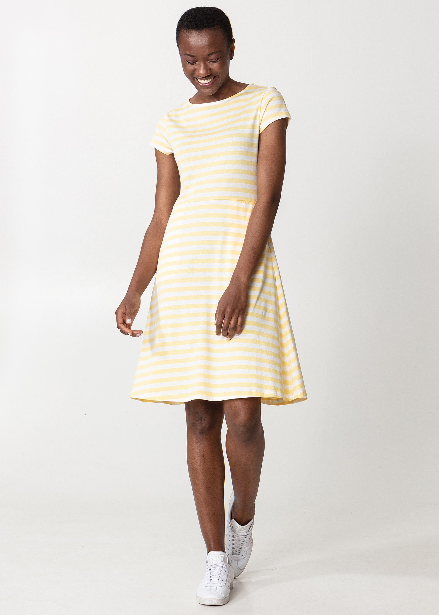 Stripete kjole med lommer Image 3