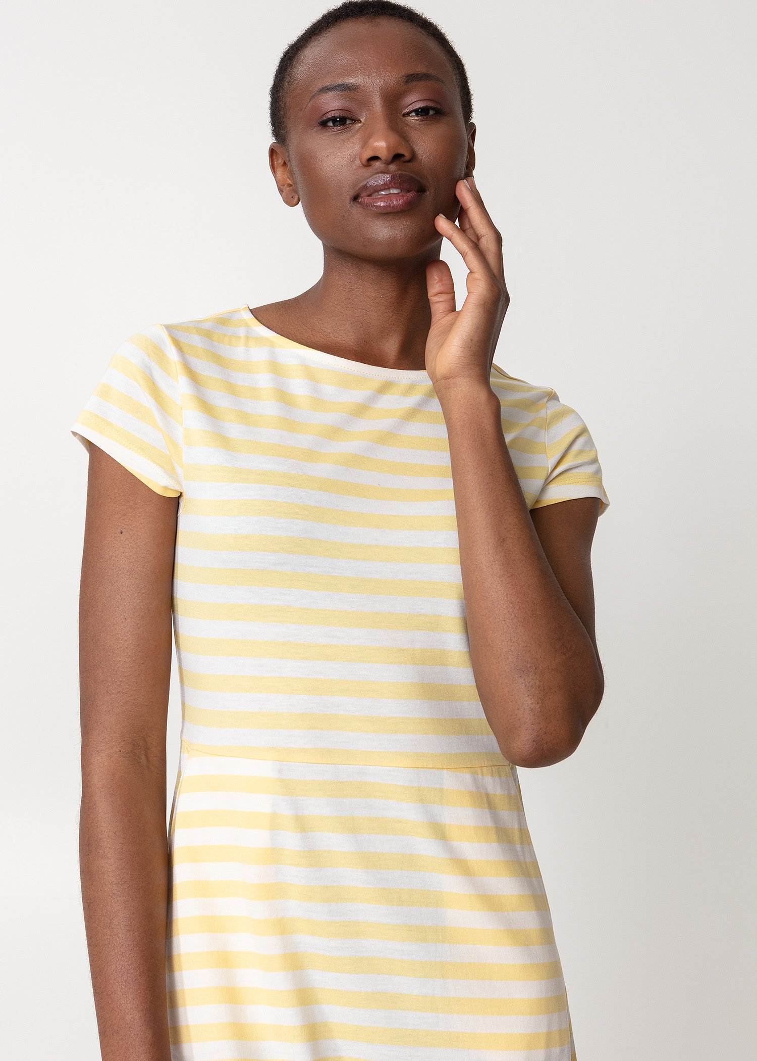 Striped dress with pockets Image 1