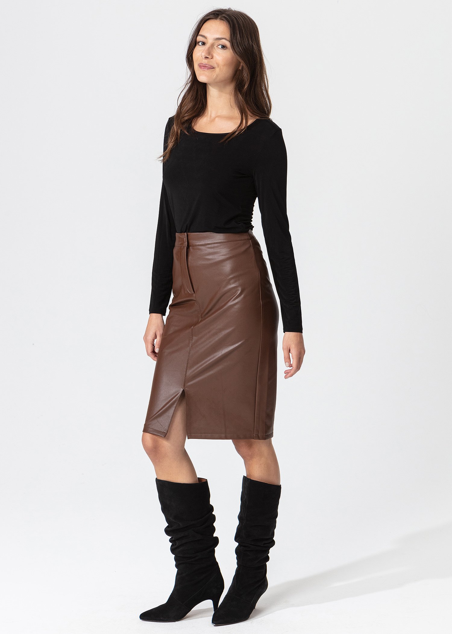 Faux leather skirt thumbnail 0