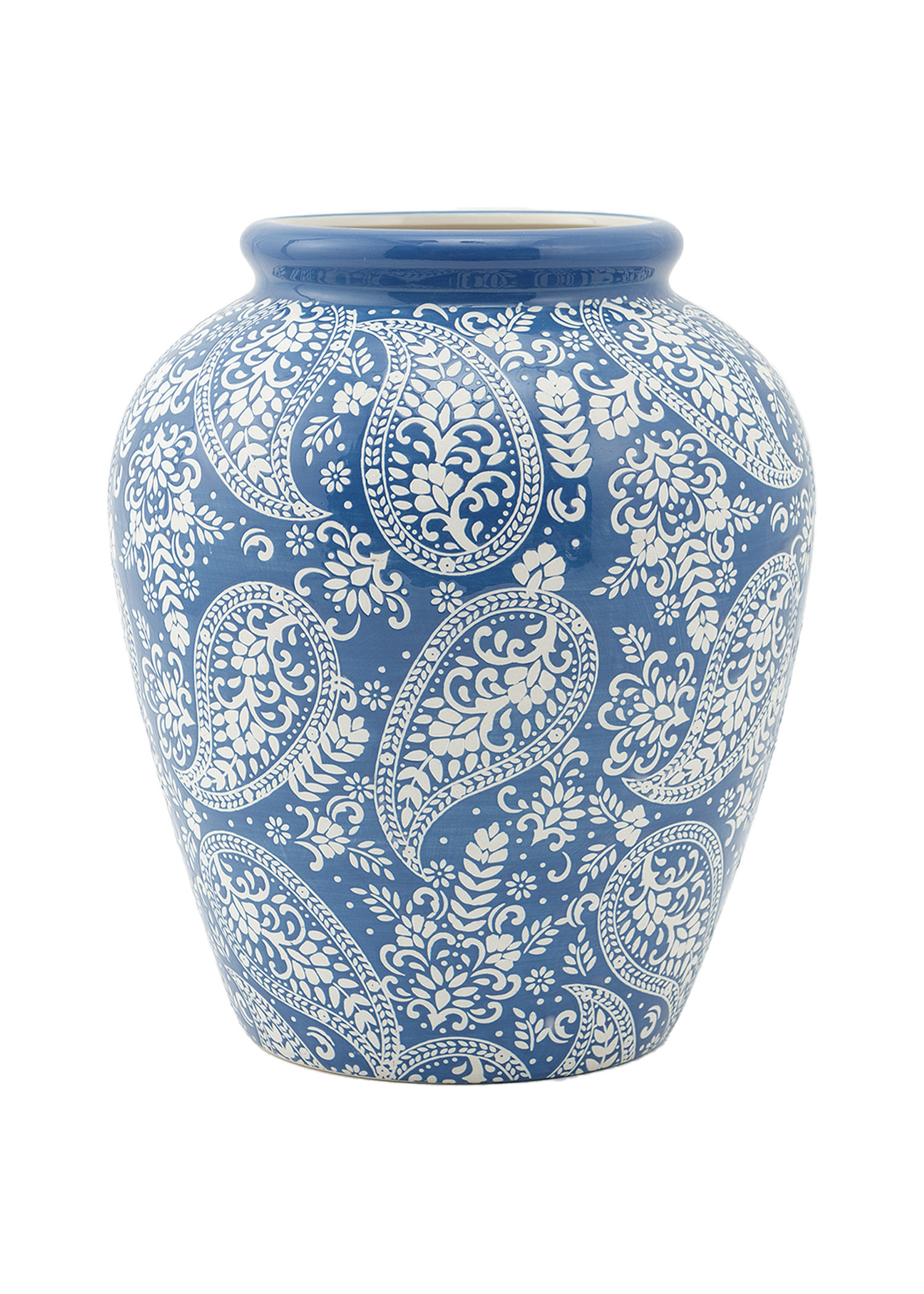 Large paisley patterned vase