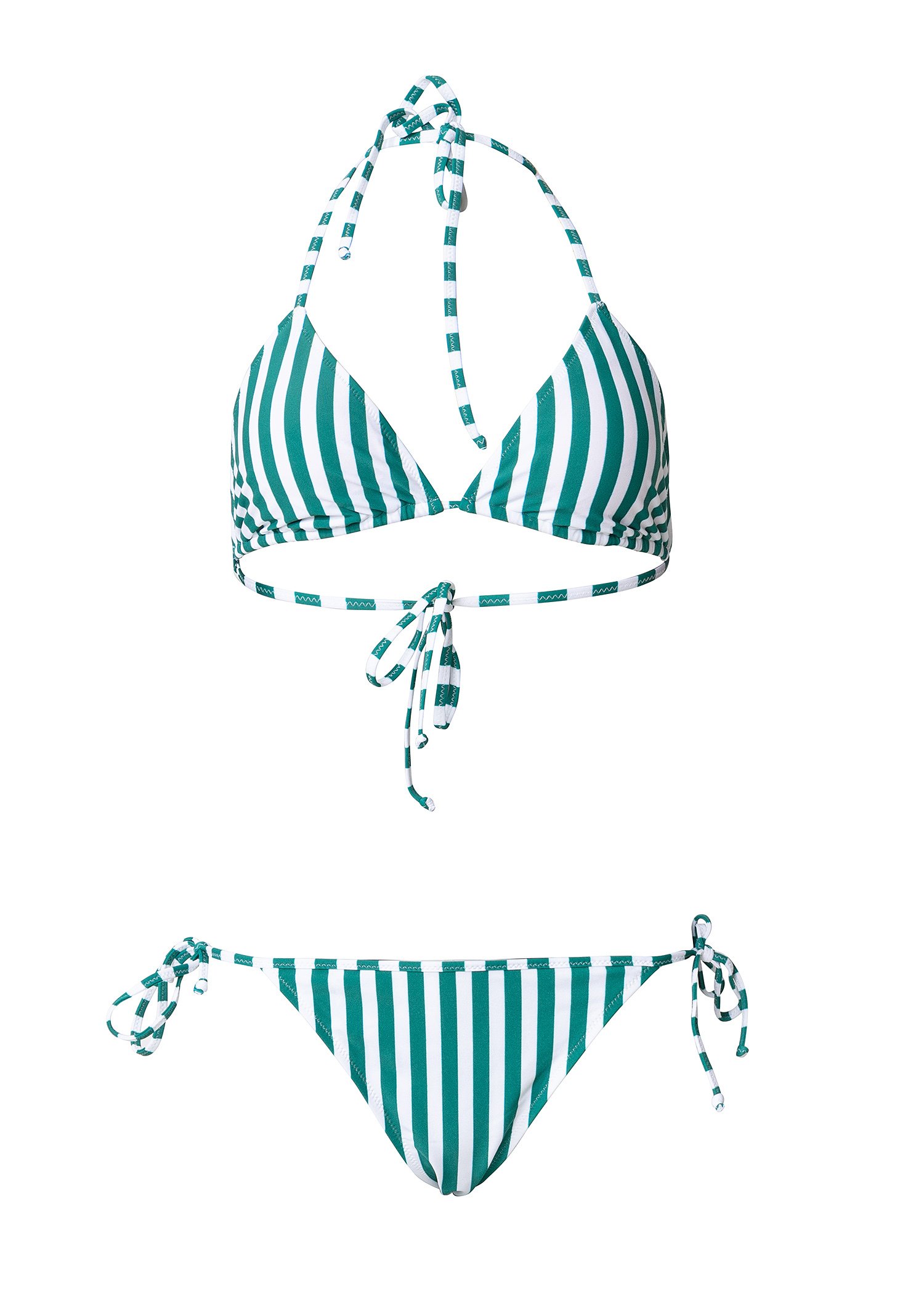 Patterned triangle bikini top