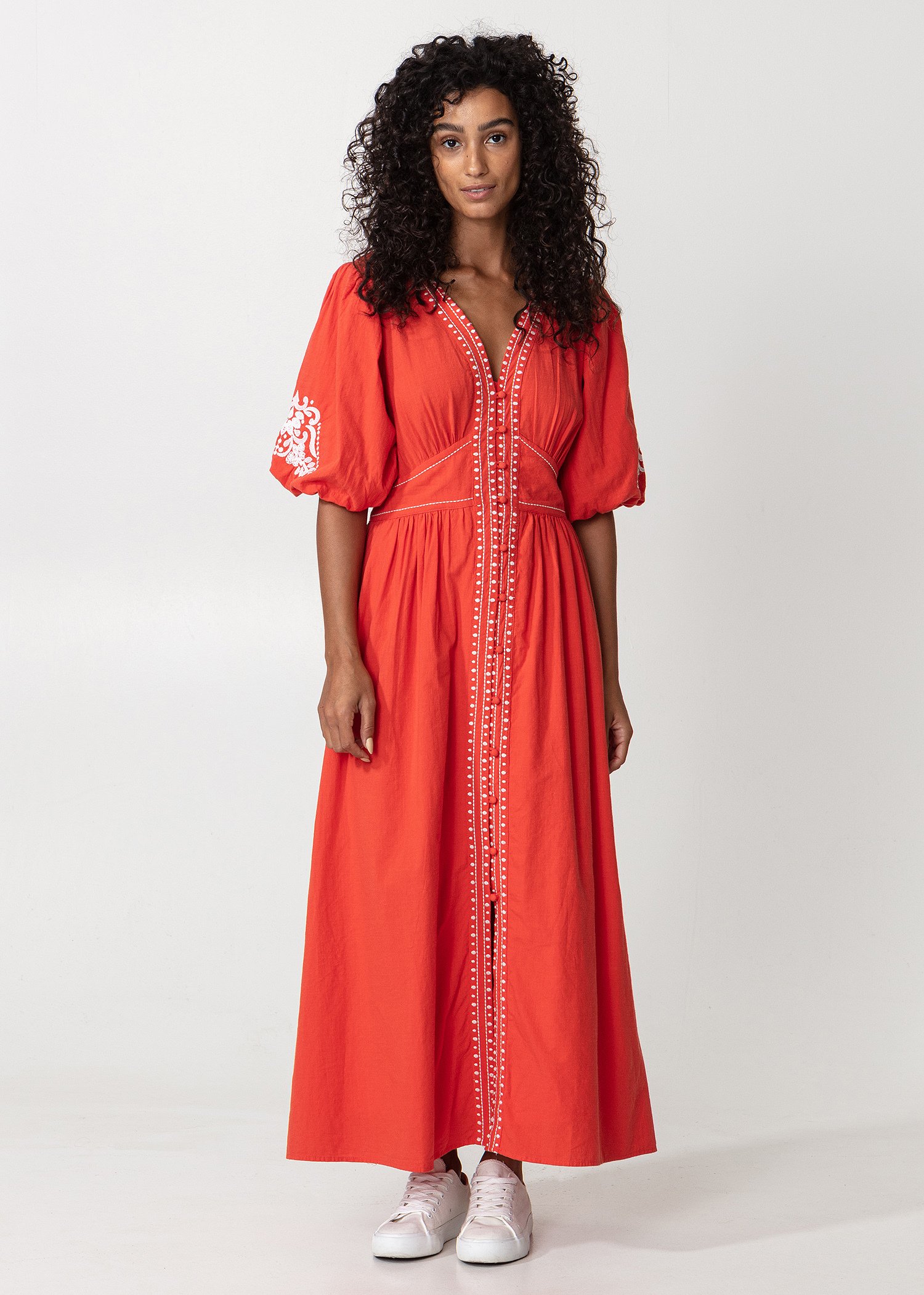 Embroidered maxi dress