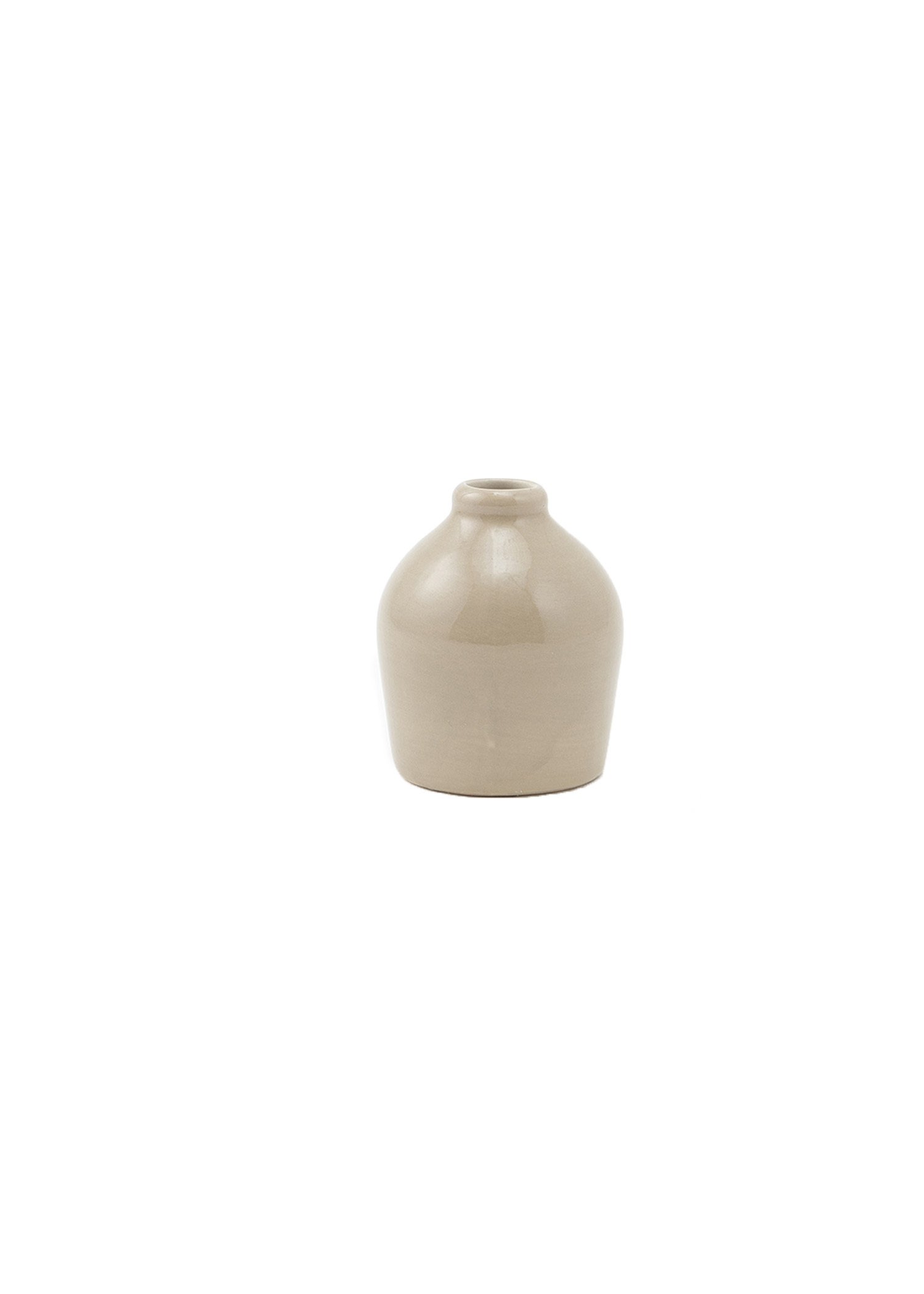 Beige mini stoneware vase