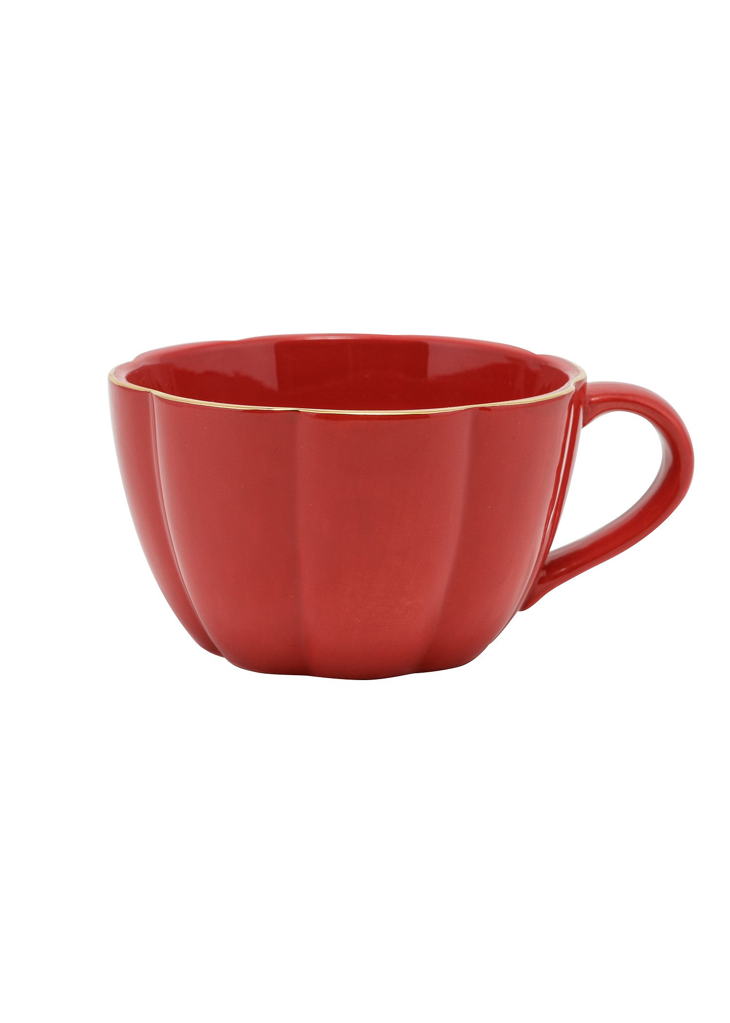 Mug with gold coloured rim