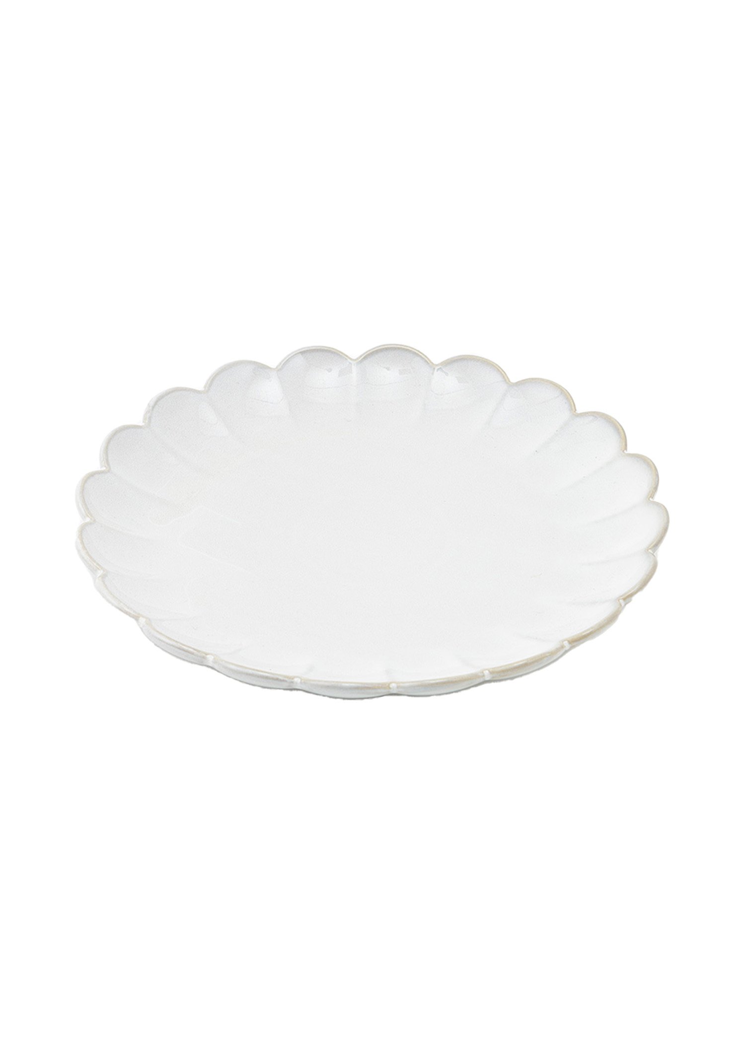 White stoneware plate