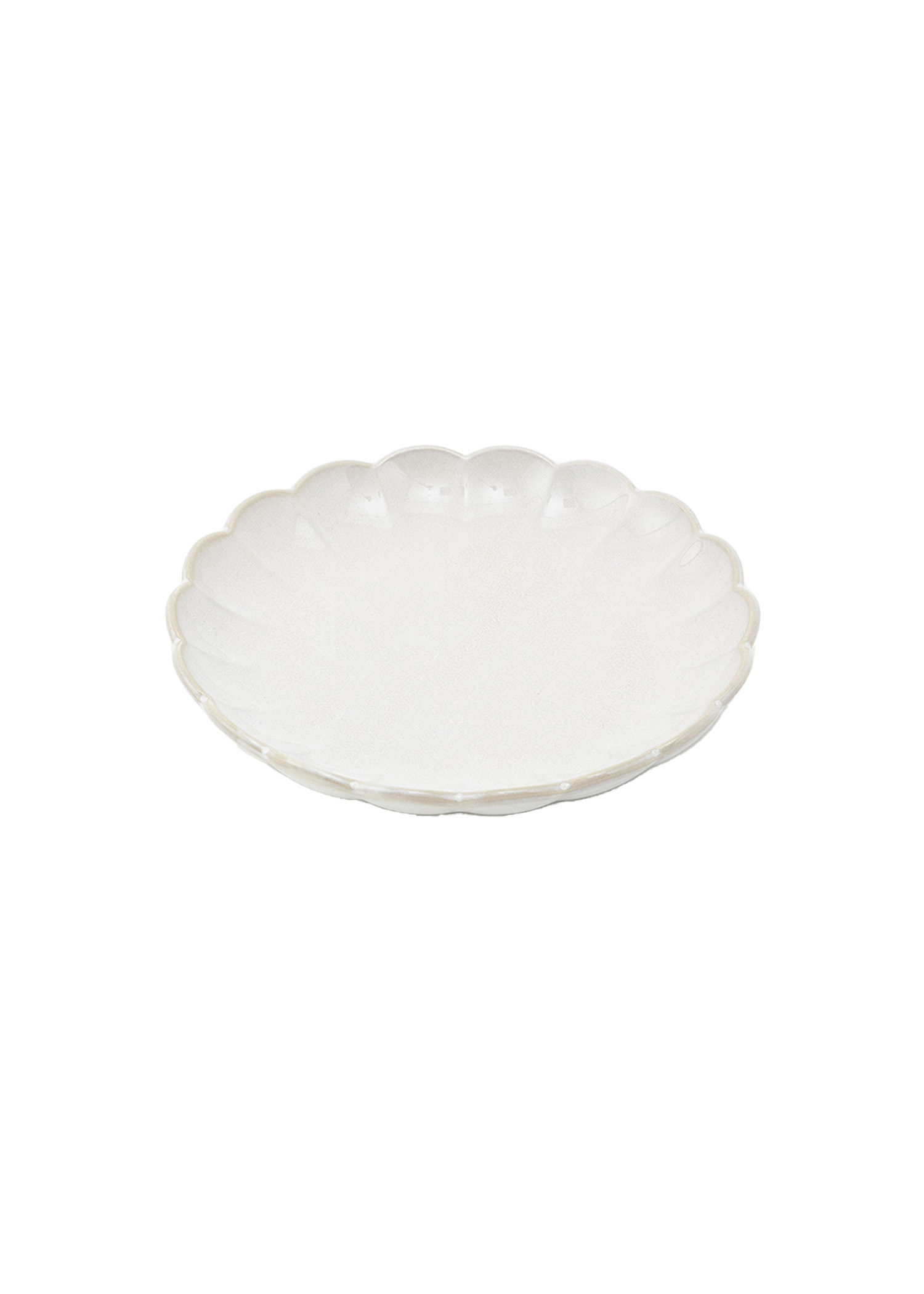 White stoneware side plate