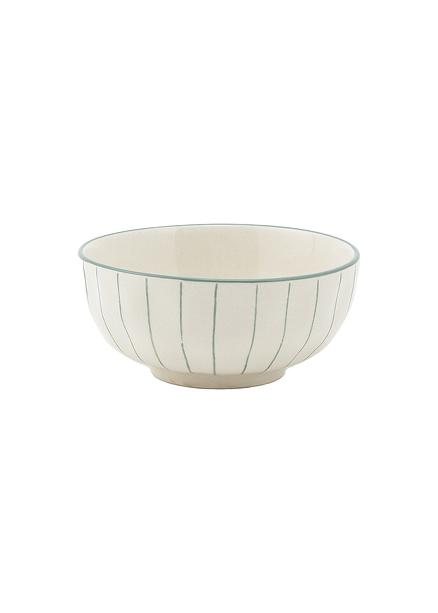 Hand-painted stoneware bowl