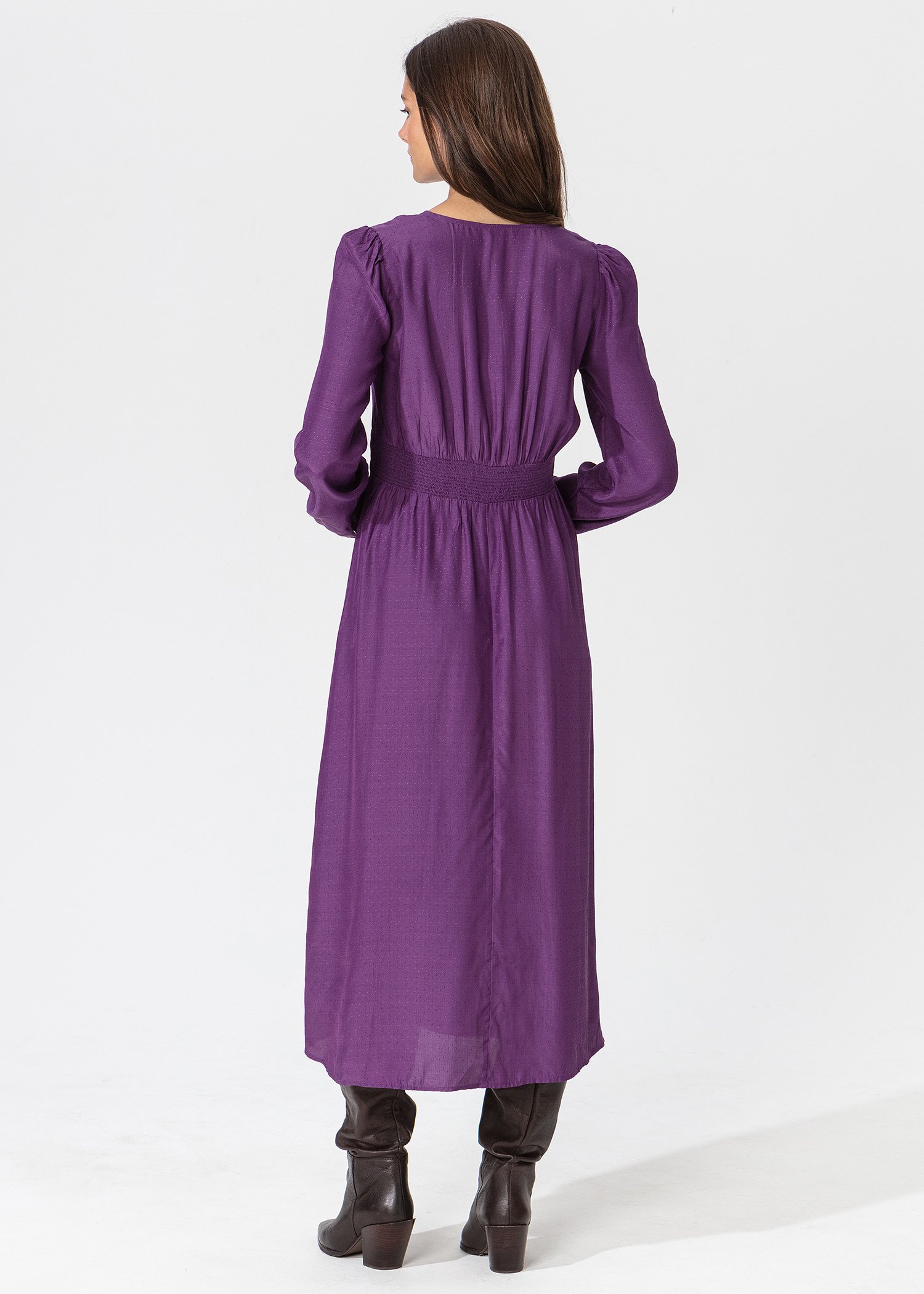 Purple long sleeved dress Image 8