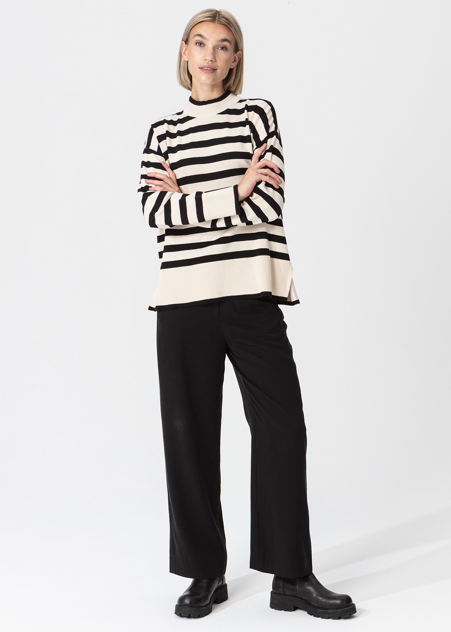 Striped cotton sweater Image 5