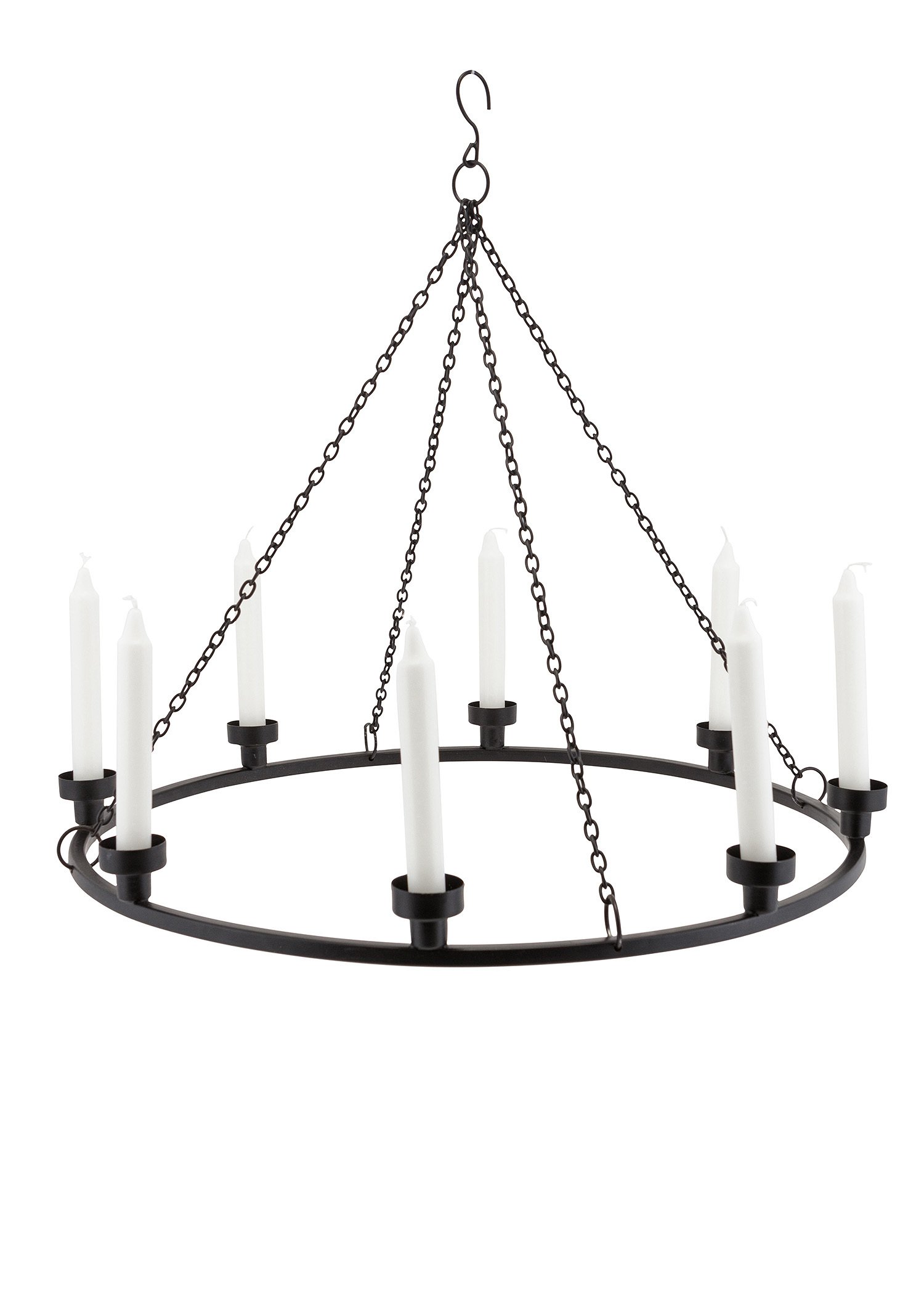 Black iron chandelier