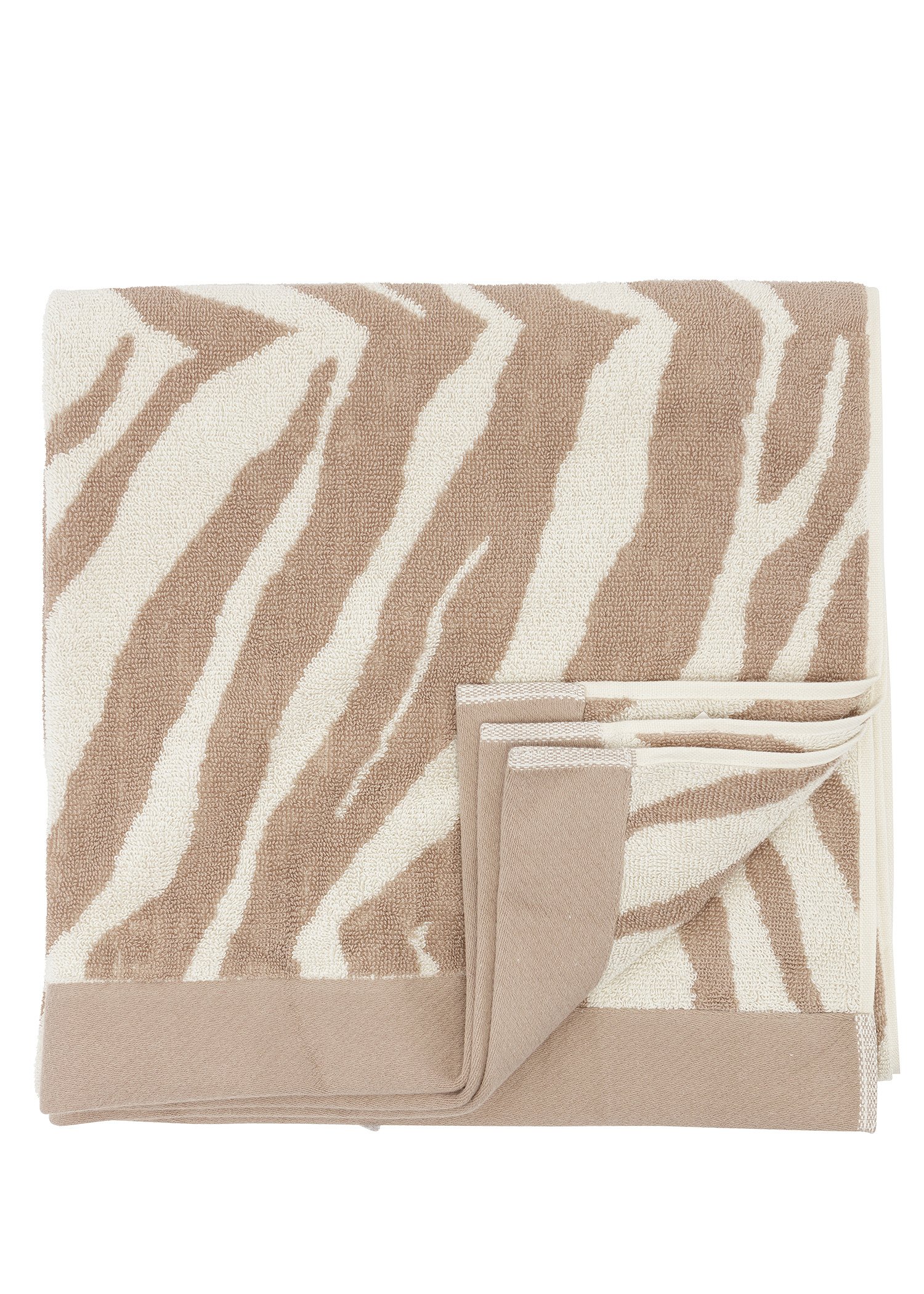 Zebra patterned bath towel