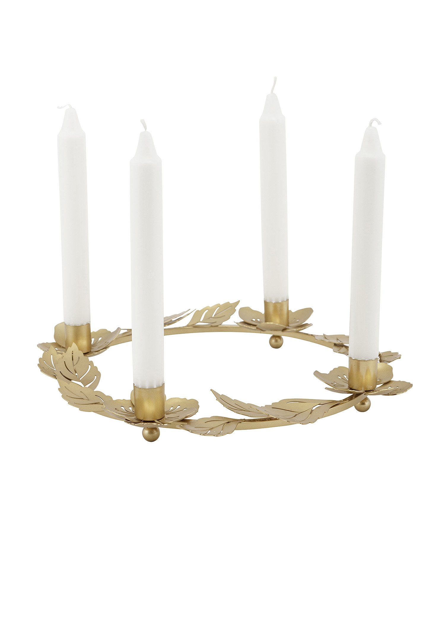Advent candle holder in brass thumbnail 1
