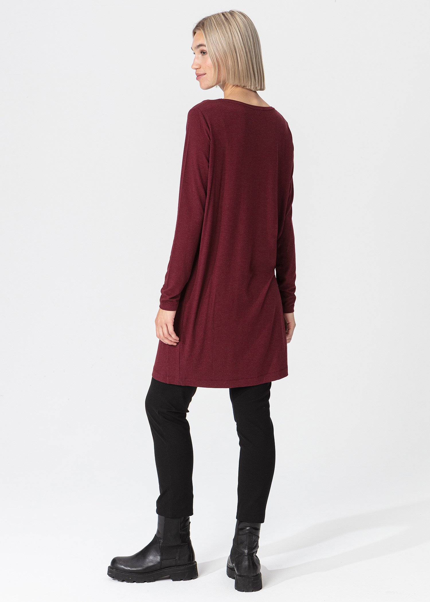 Solid tunic with side pockets Image 3