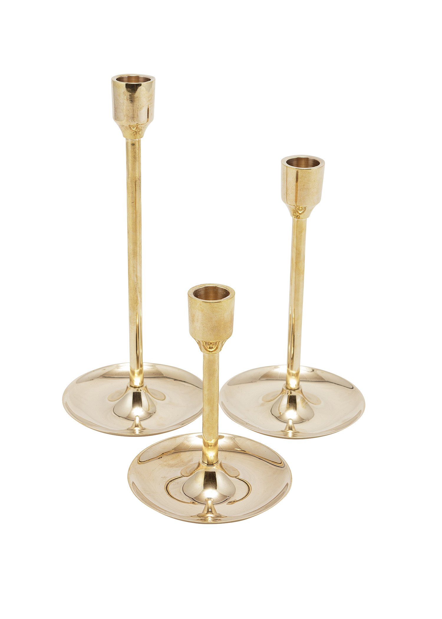 Large brass candle holder thumbnail 3