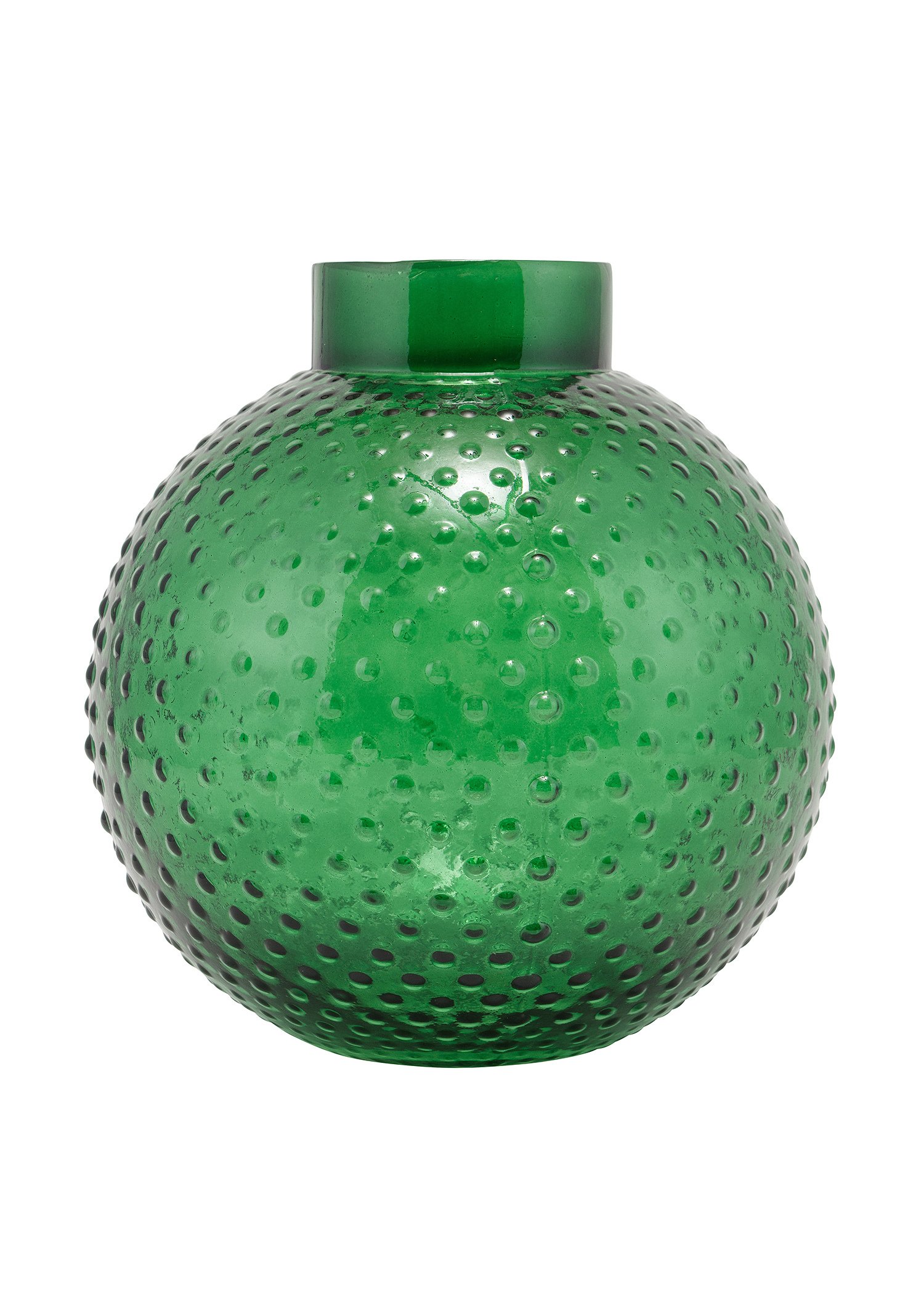 Grön vas med bubblor