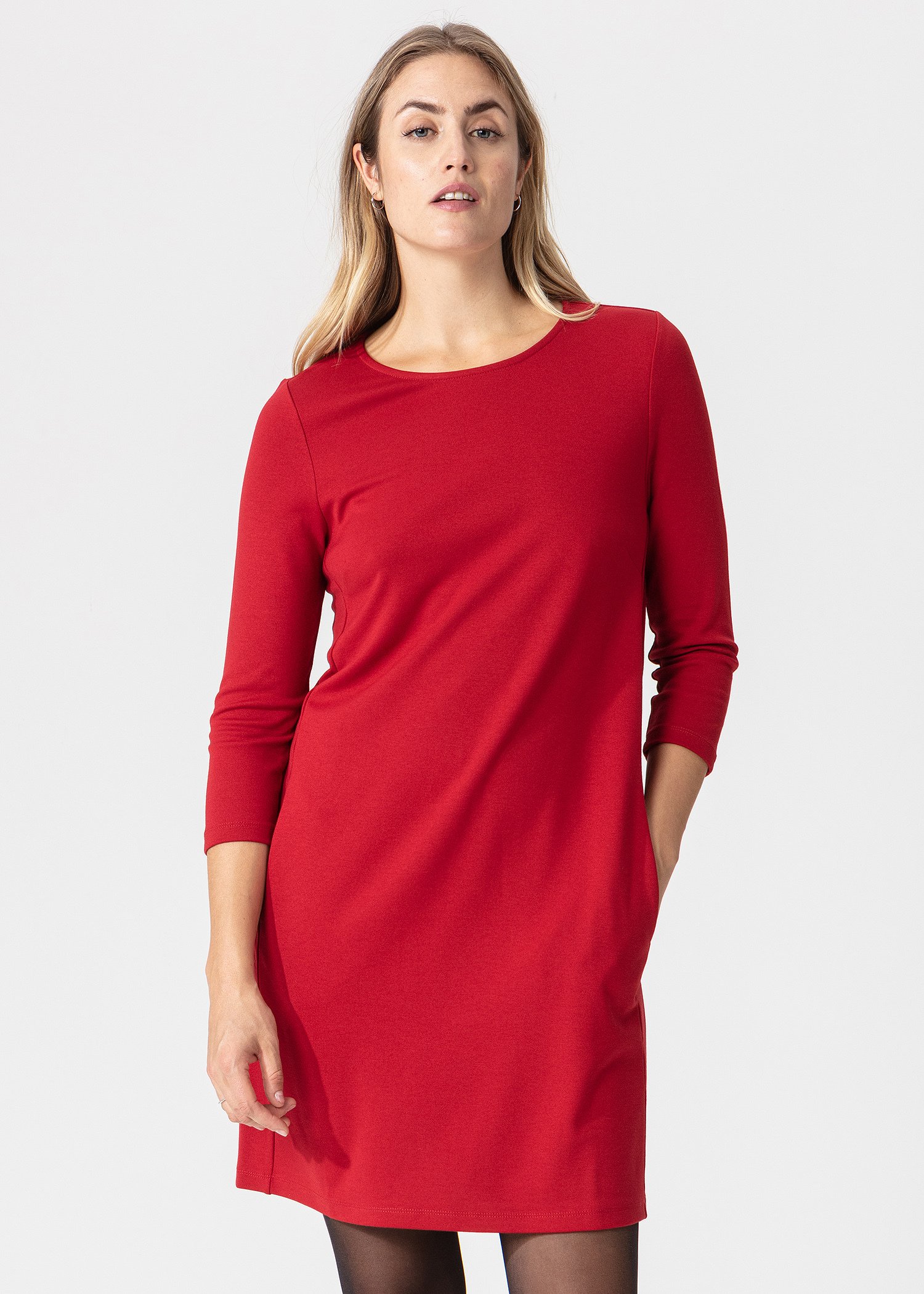 Red 3/4 sleeved tunic