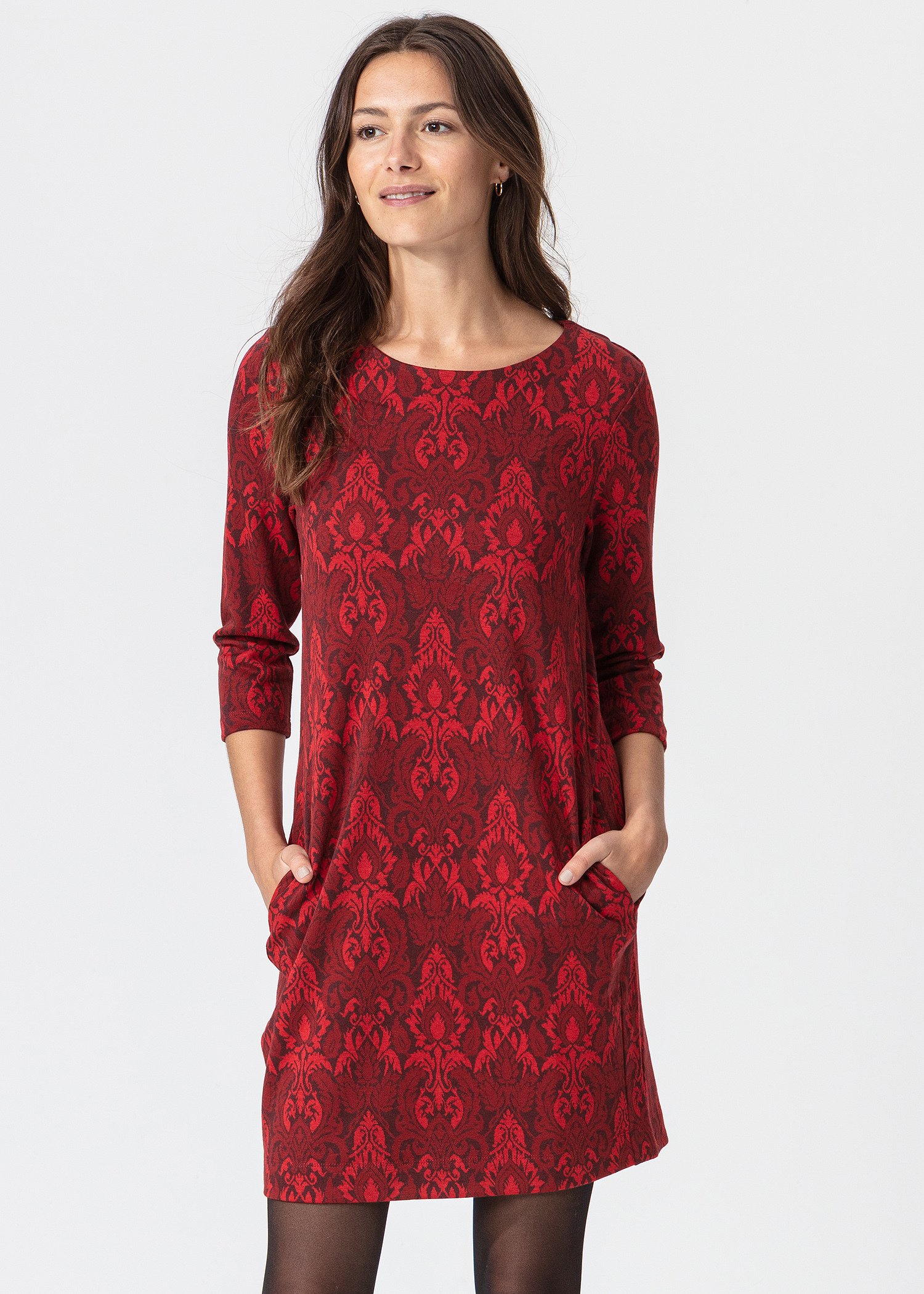 Patterned tunic with pockets