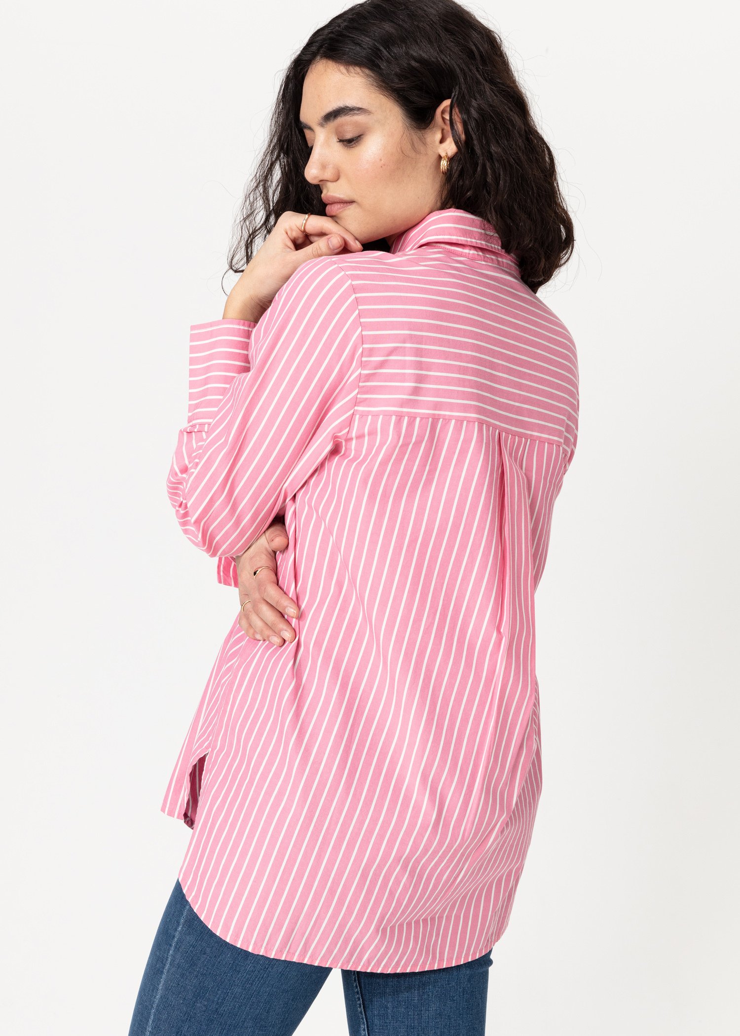 Striped poplin cotton shirt Image 5