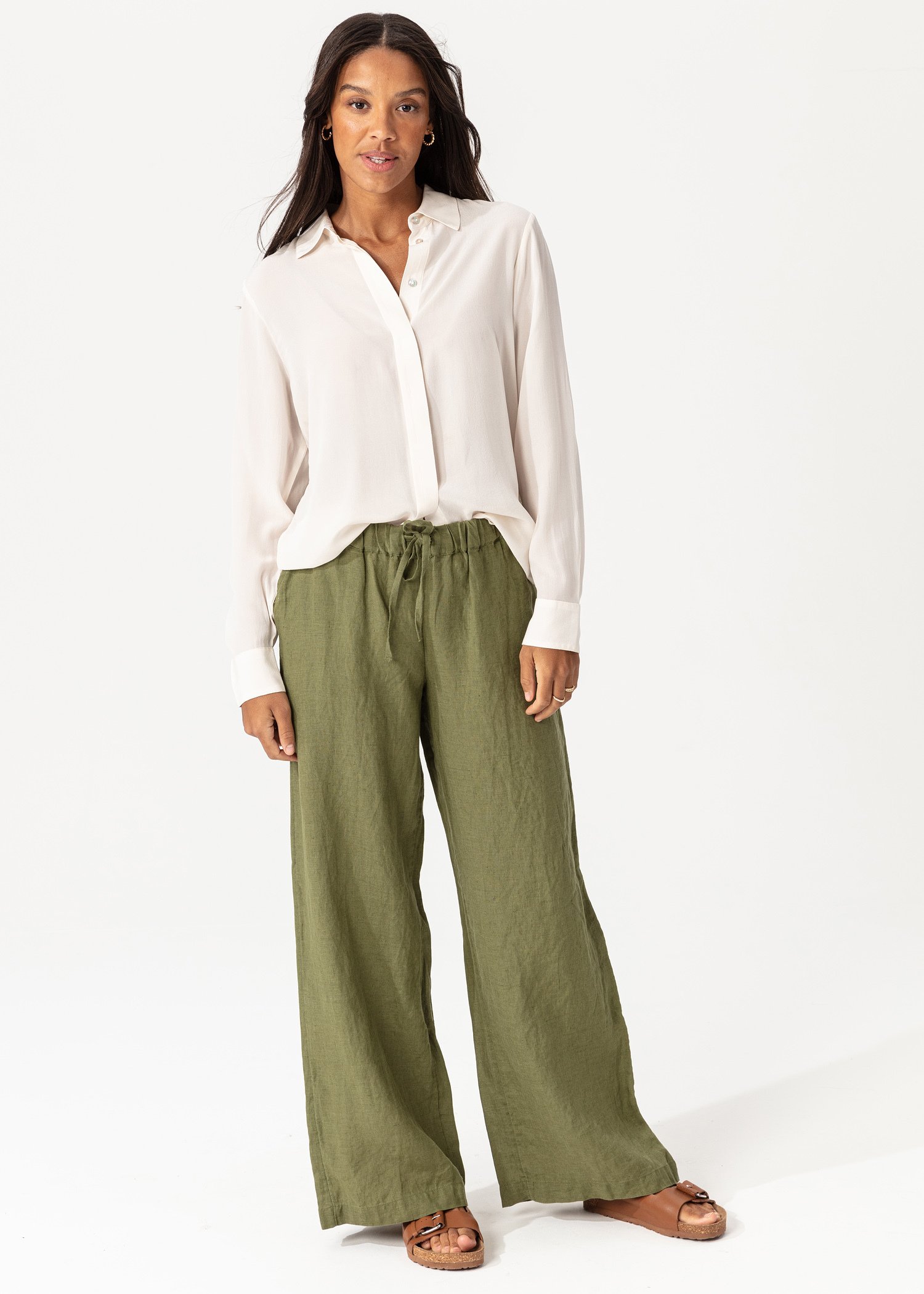Solid linen pant Image 0