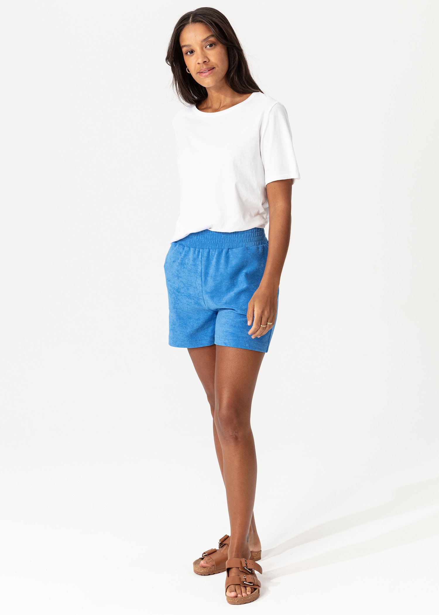 Colourful terry cotton shorts