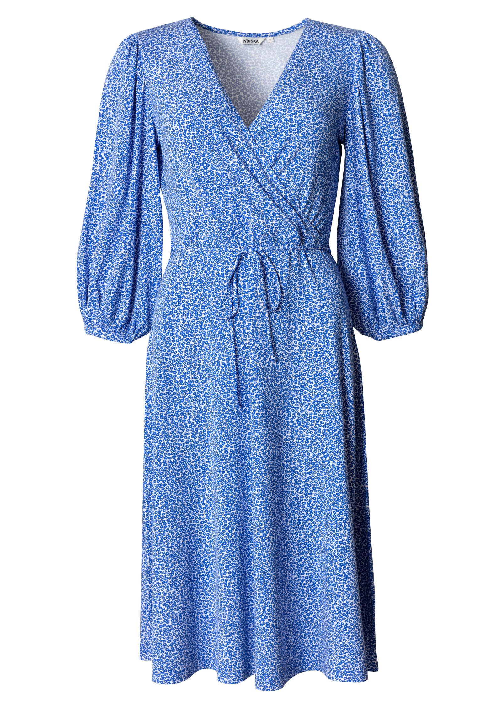 Kuosillinen puhvihihainen mekko Image 5