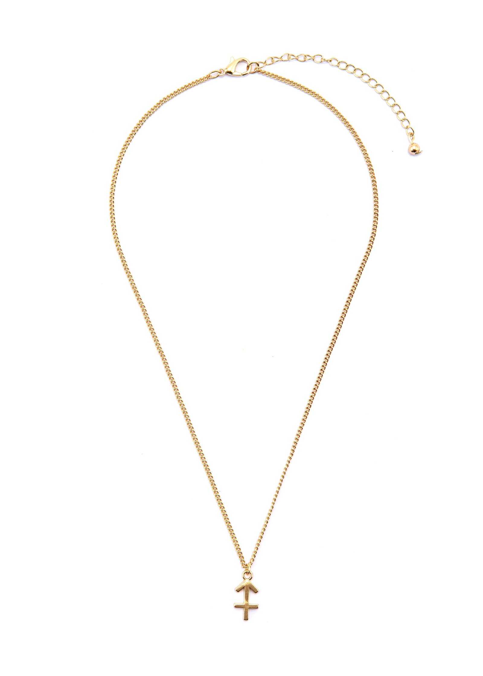 Gold coloured zodiac necklace Image 1