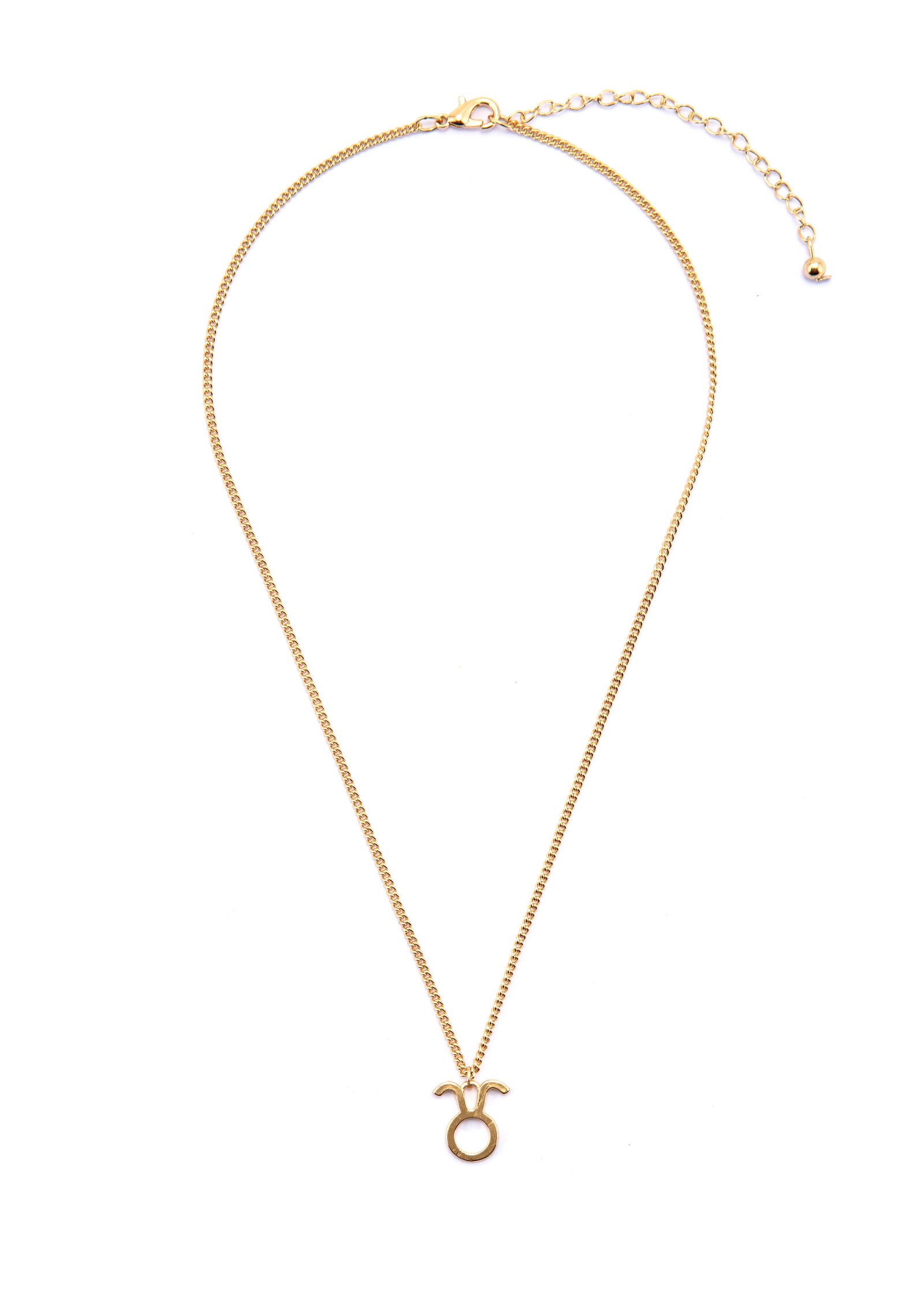 Gold coloured zodiac necklace