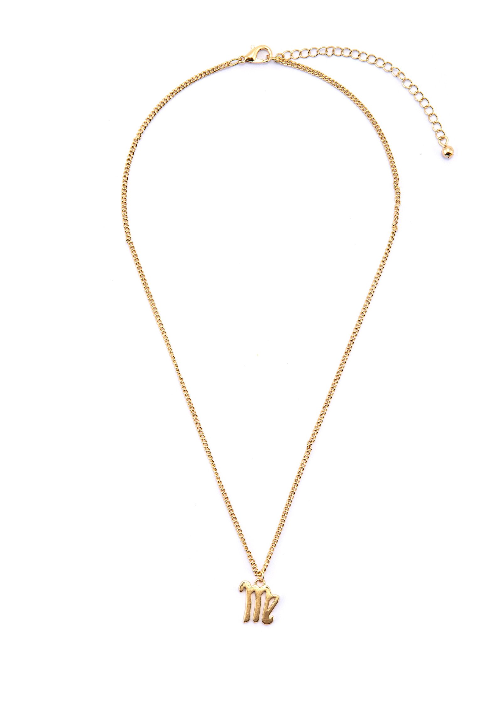 Gold coloured zodiac necklace