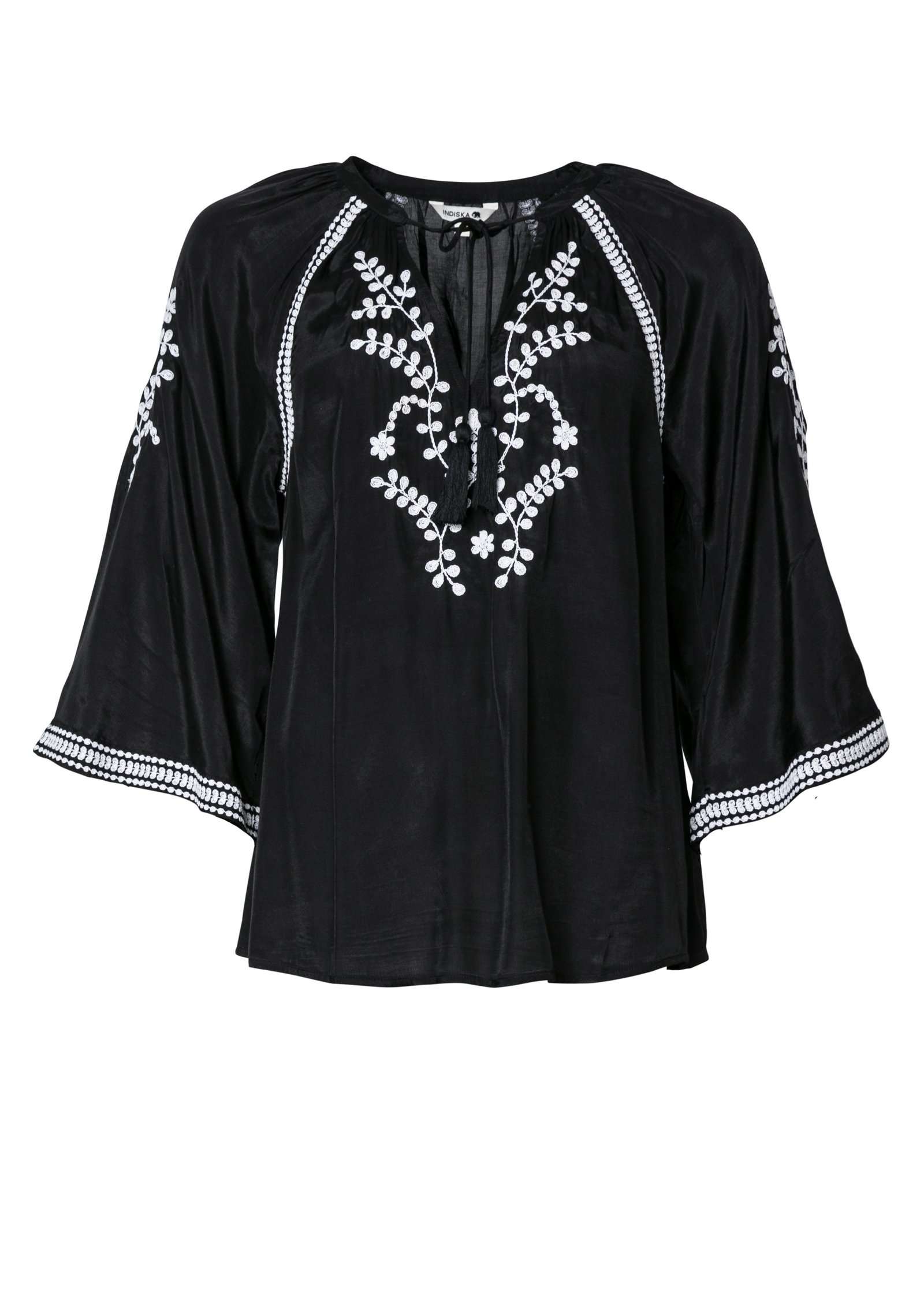 Black embroidered blouse thumbnail 7