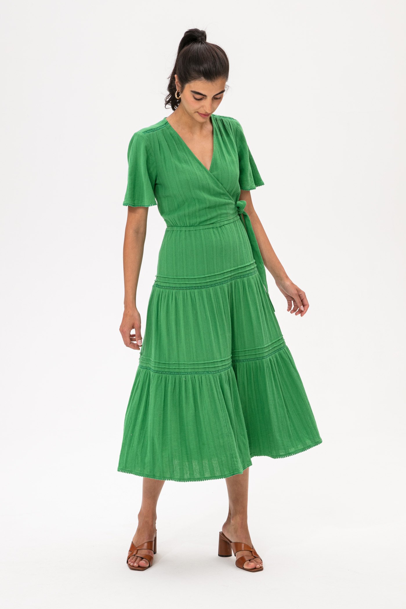 Green midi dress Image 1