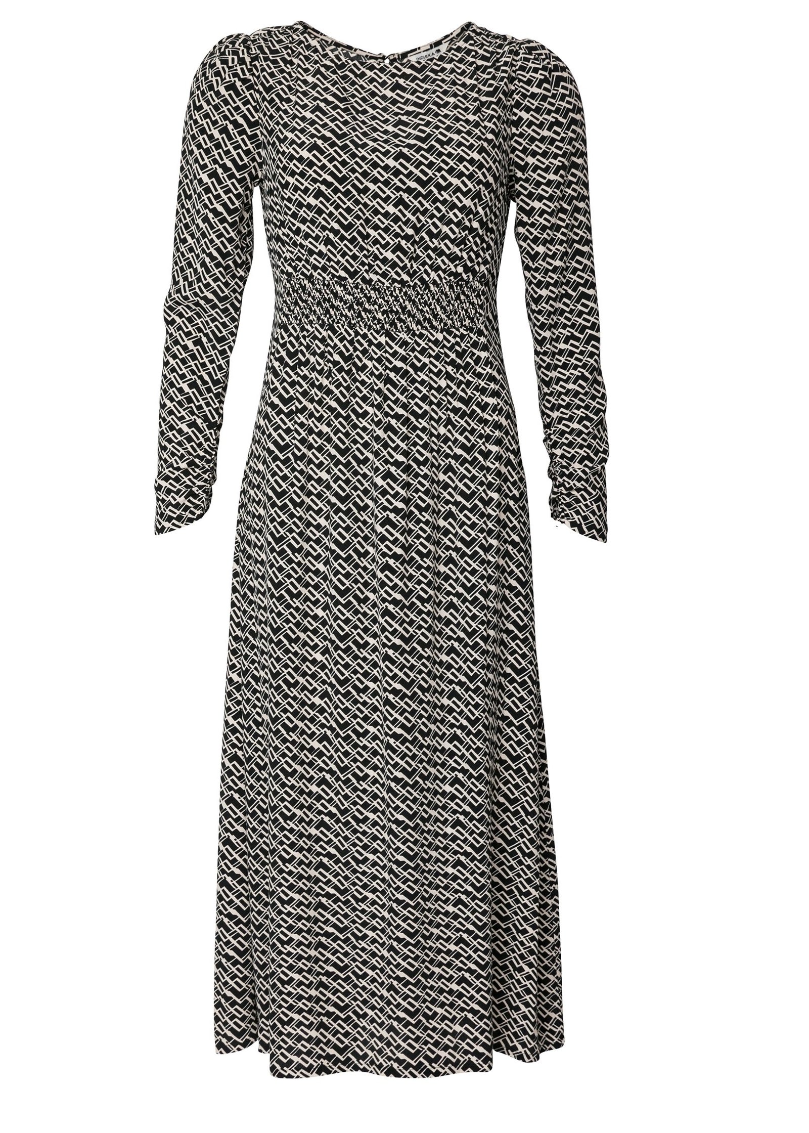 Mønstret lang kjole Image 3