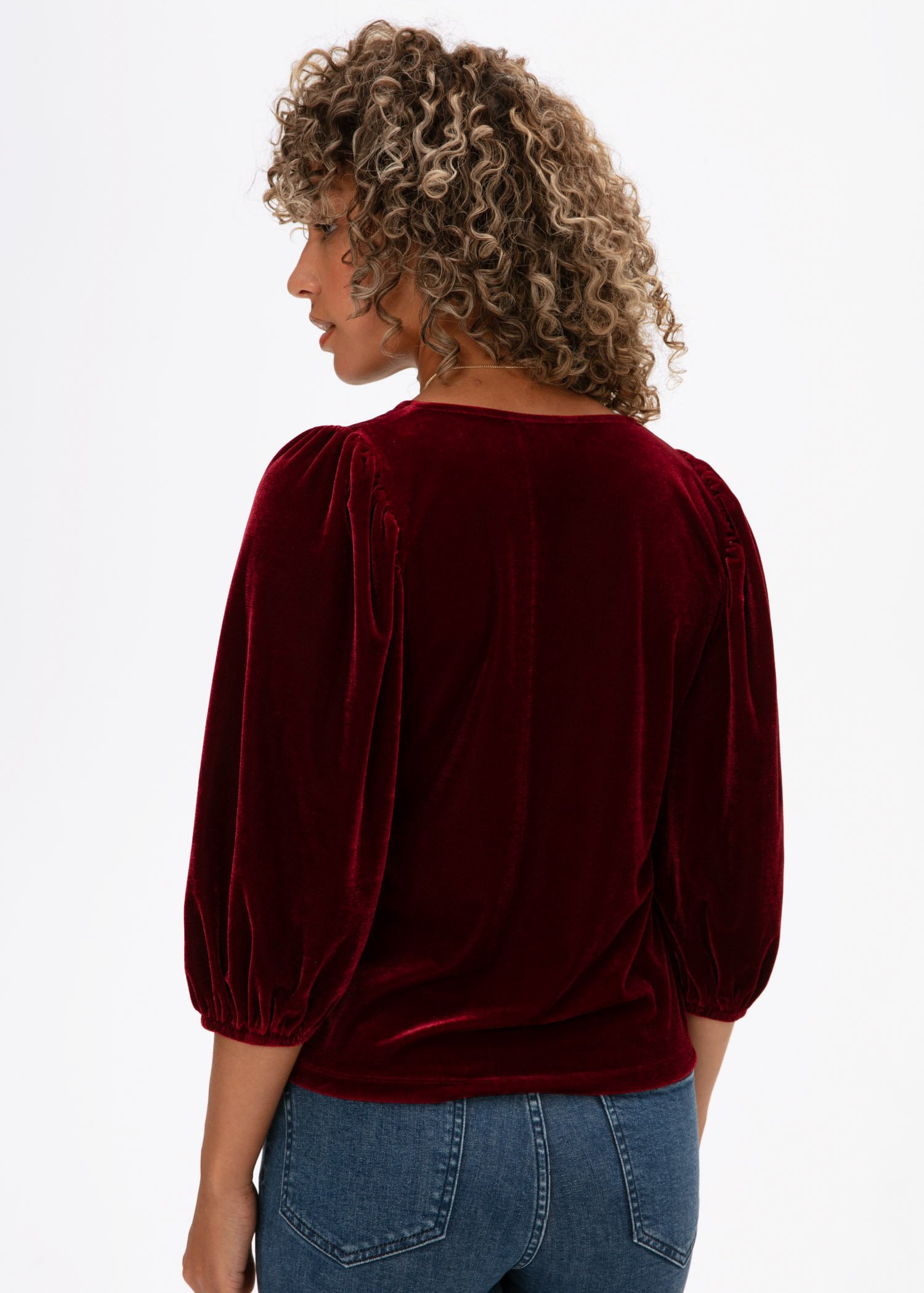 Solid velour top Image 3