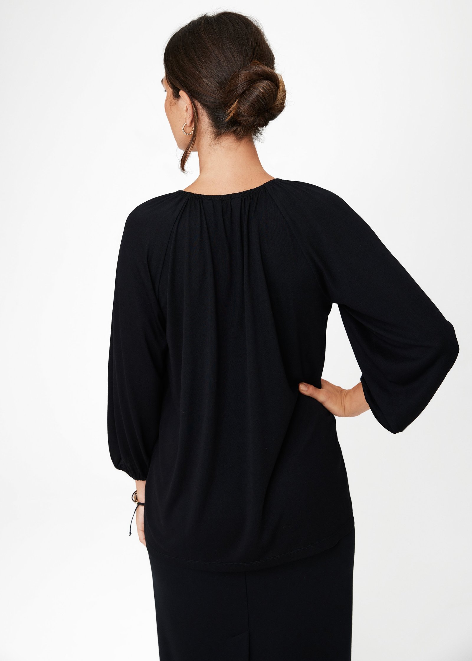 Solid stretchy blouse Image 2