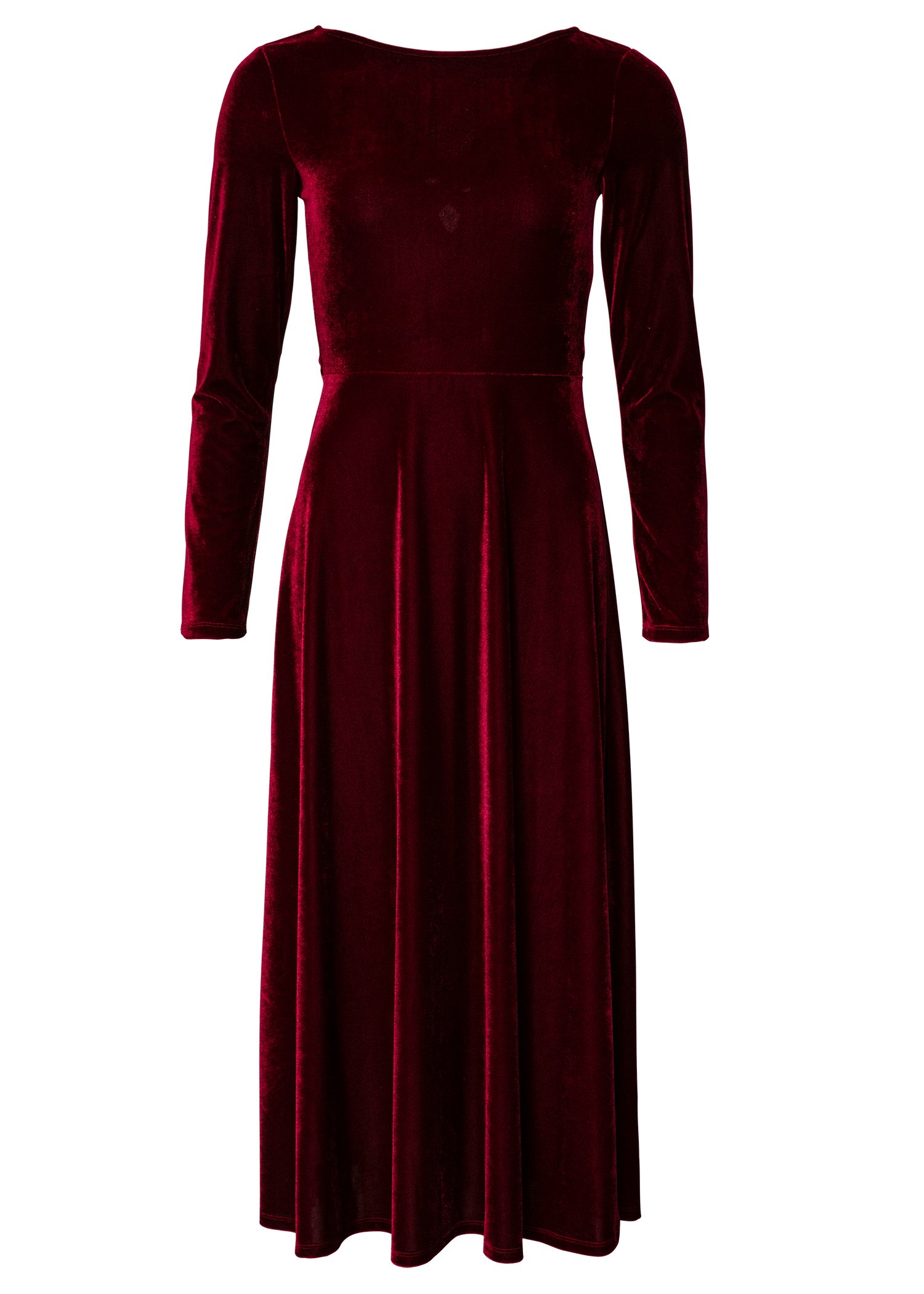 Red velour dress with cross back thumbnail 6