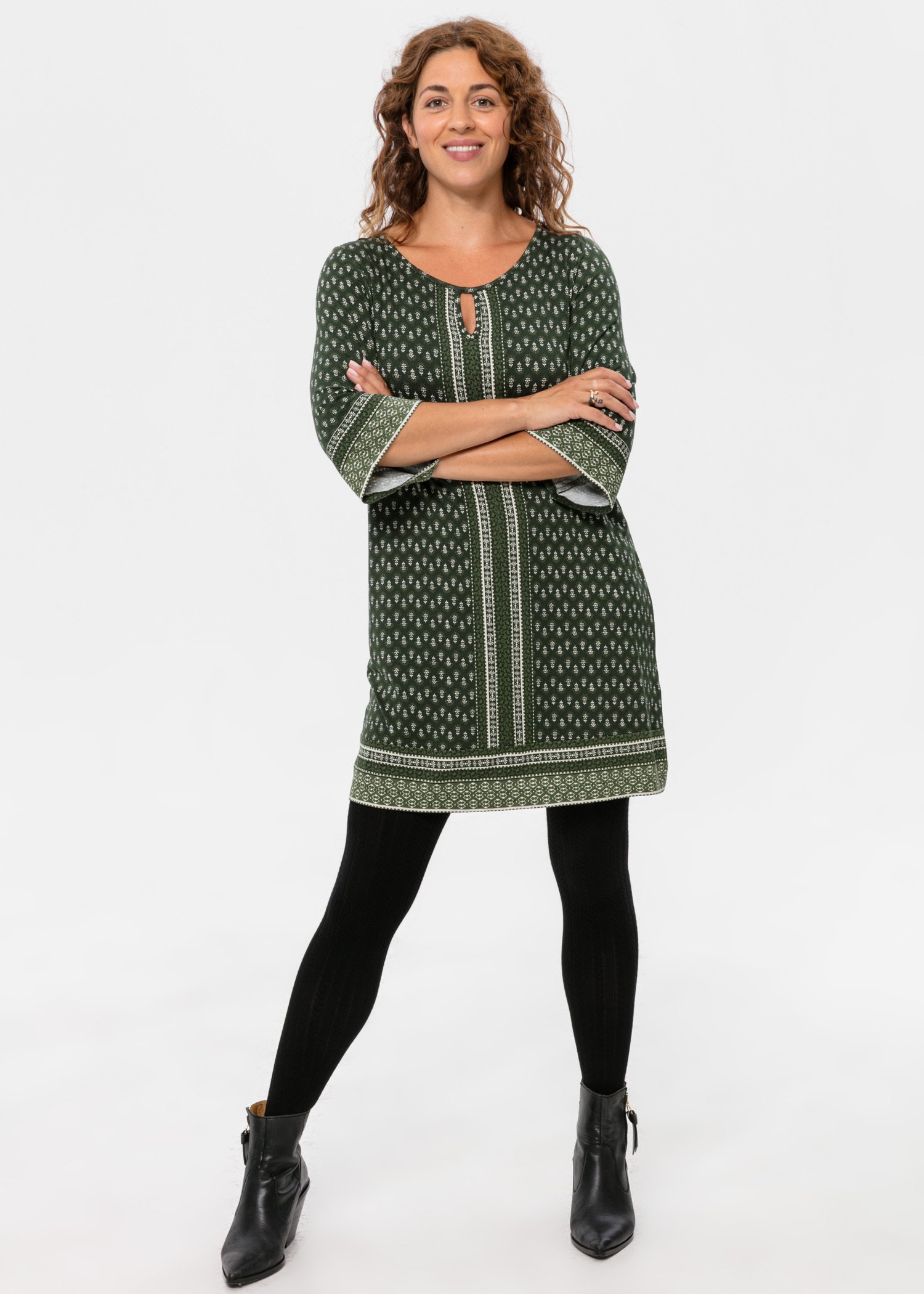 Patterned tunic with 3/4 sleeves Image 0