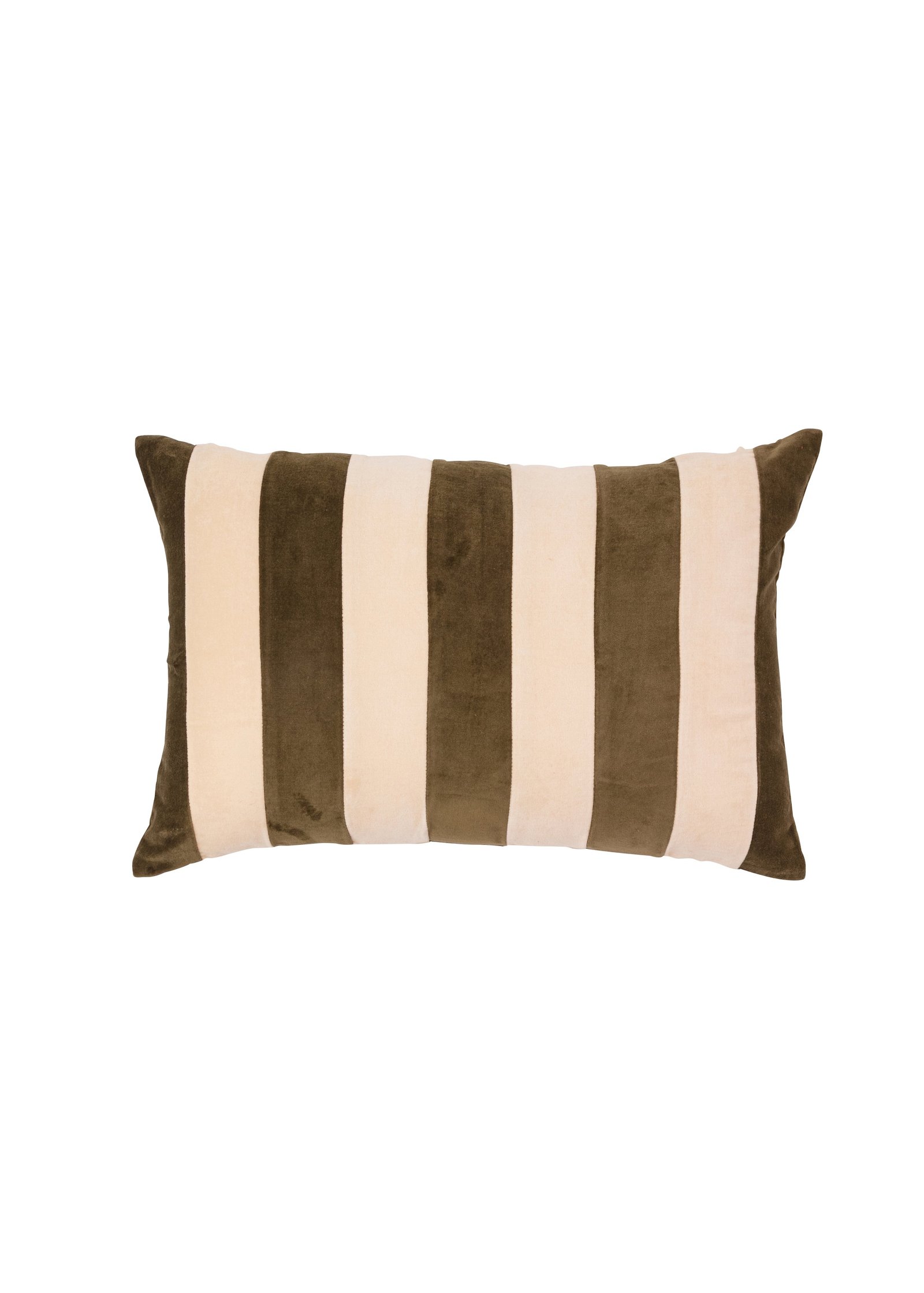 Striped velvet cushion cover