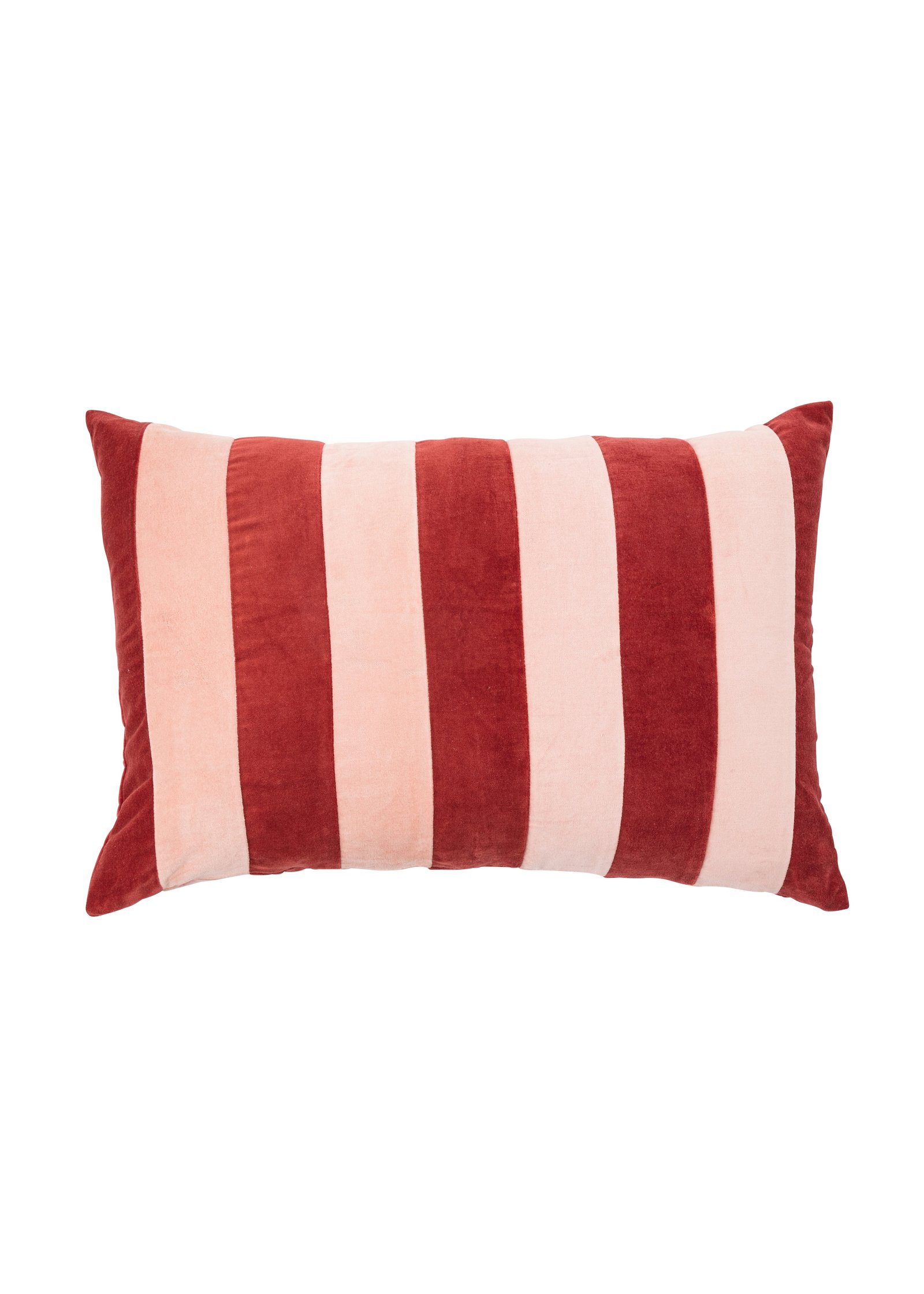 Striped velvet cushion cover
