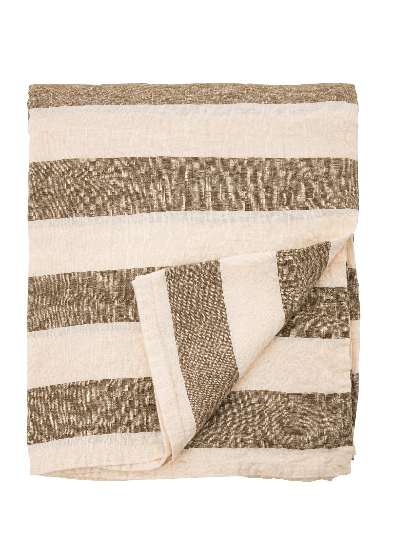 Striped linen tablecloth thumbnail 0